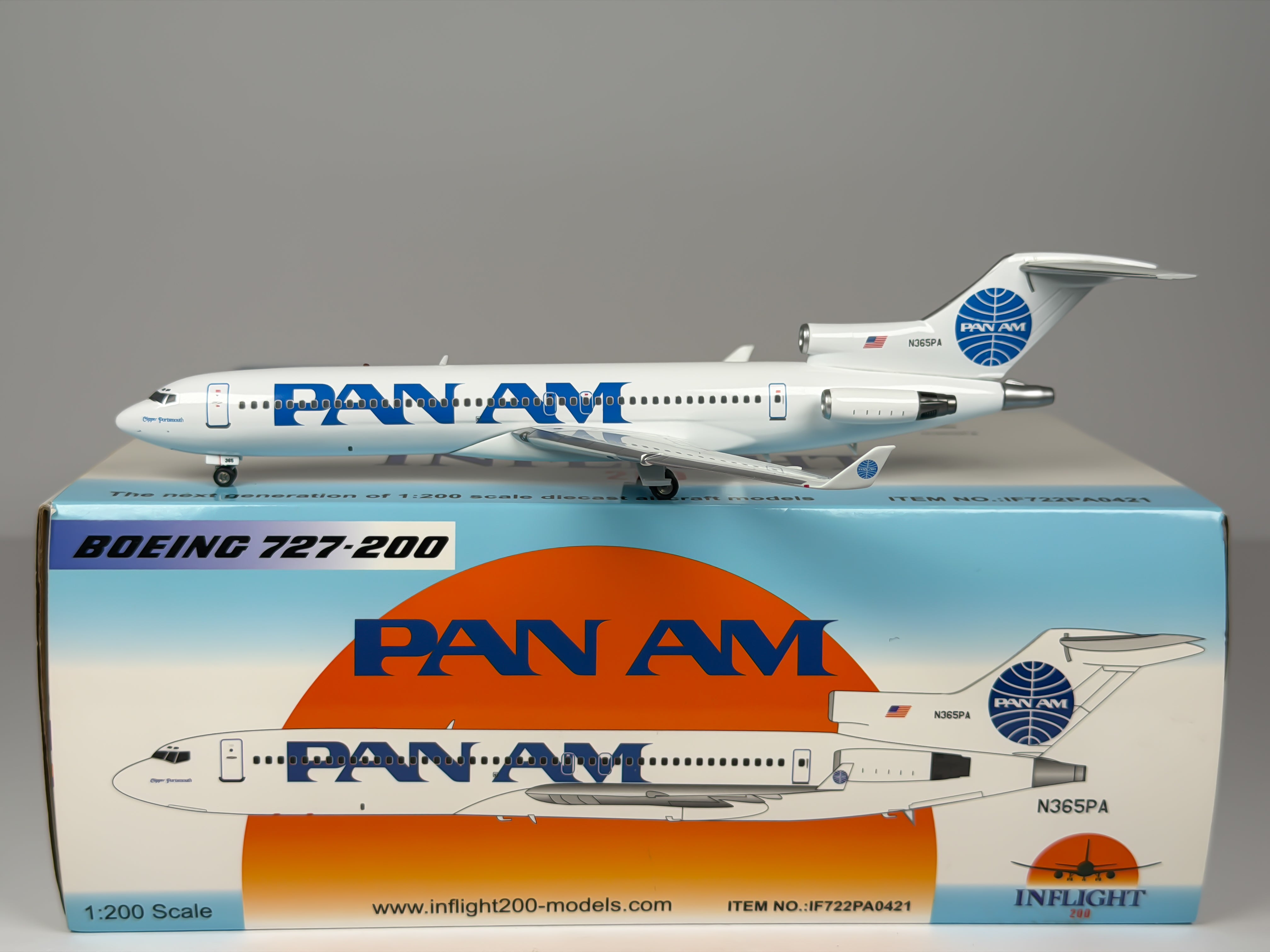 Pan American Boeing 727-200 1:200 Inflight200 N365PA (IF722PA0421)