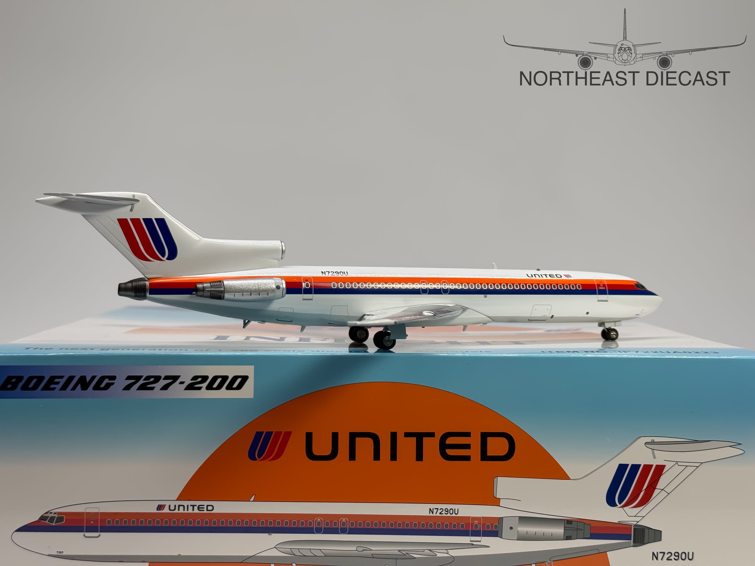 United Airlines Boeing 727-200 1:200 Inflight200 N7290U (IF722UA0223)