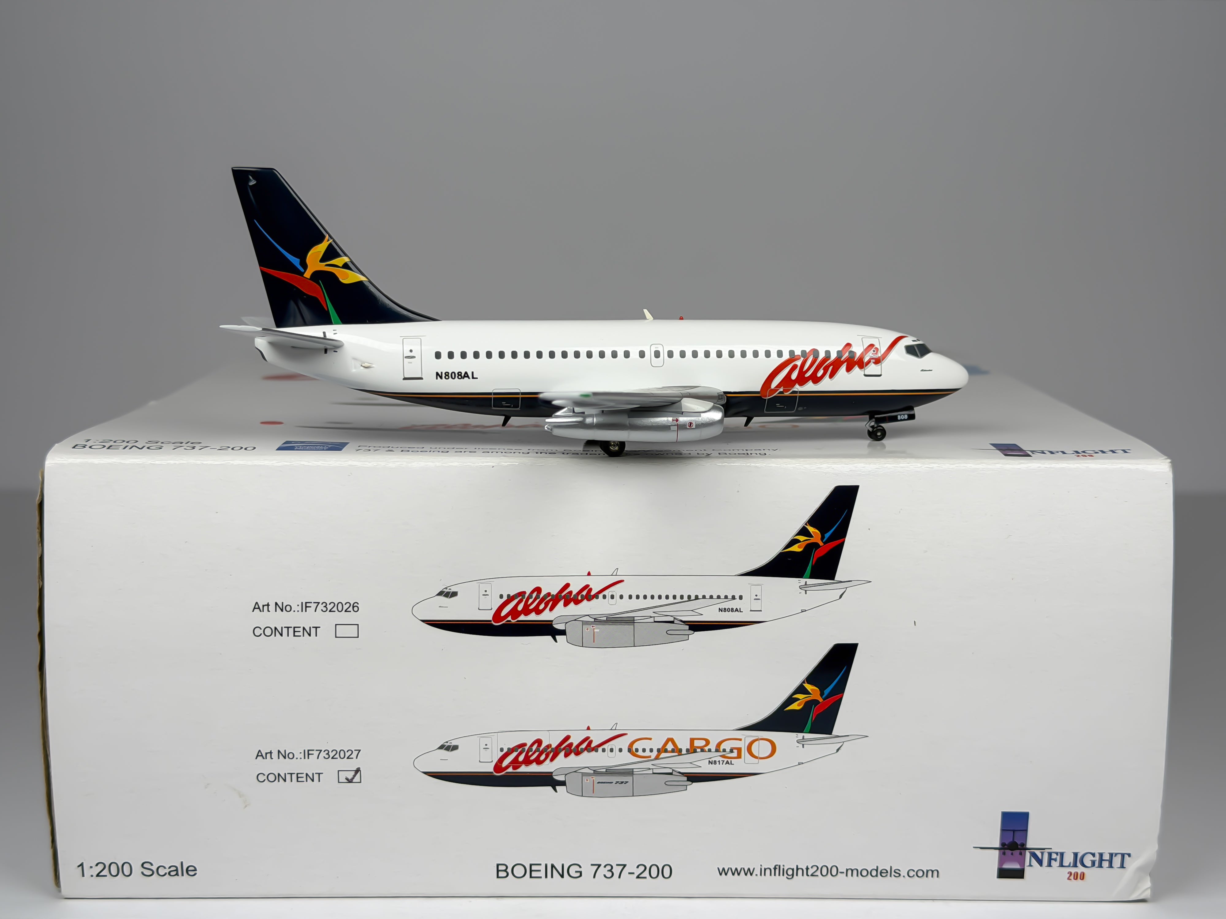 Aloha Airlines Boeing 737-200 1:200 Inflight200 N808AL (IF732026)