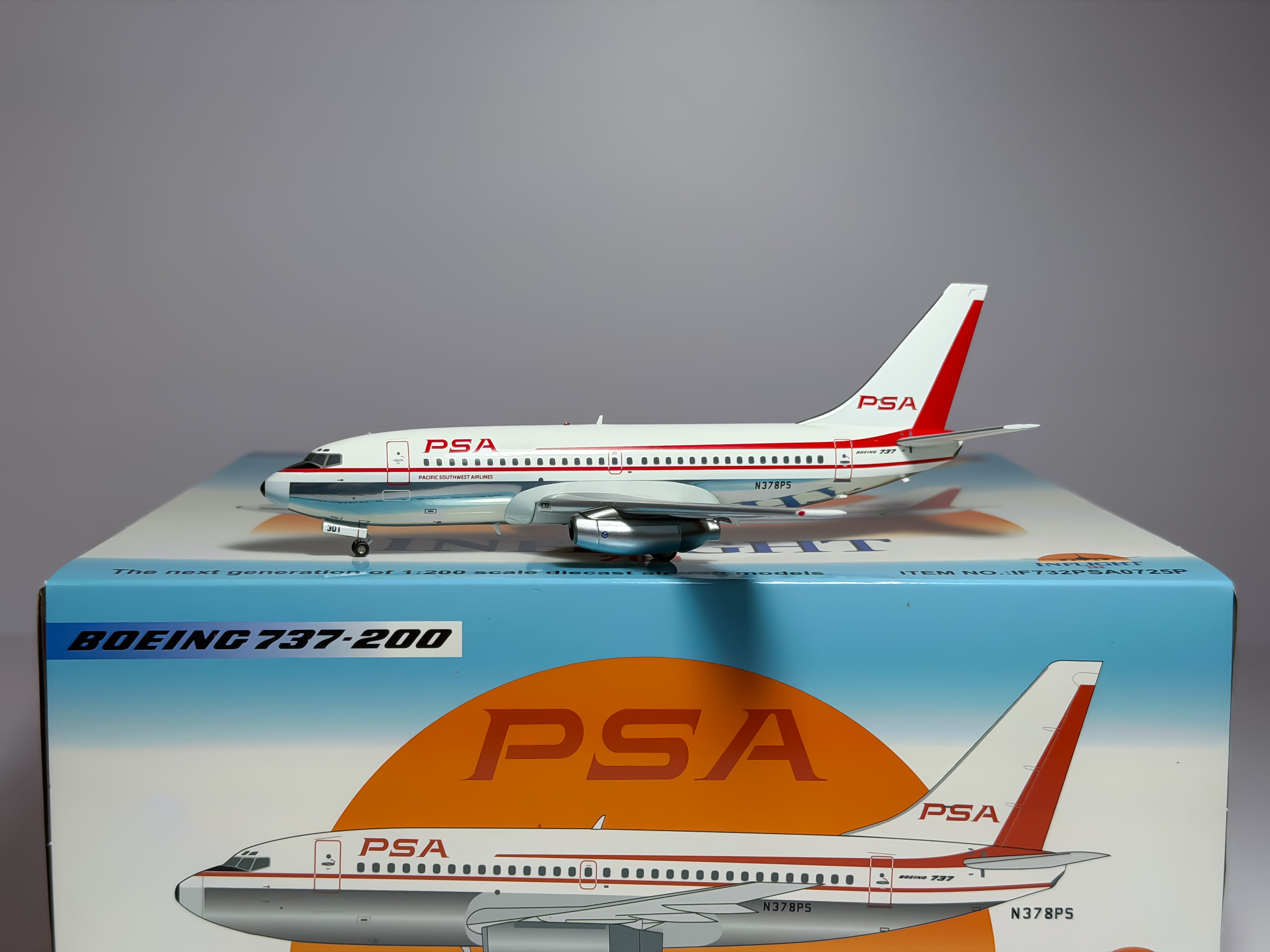 Pacific Southwest Airlines (PSA) Boeing 737-200 1:200 Inflight200 N378PS (IF732PSA0725P)
