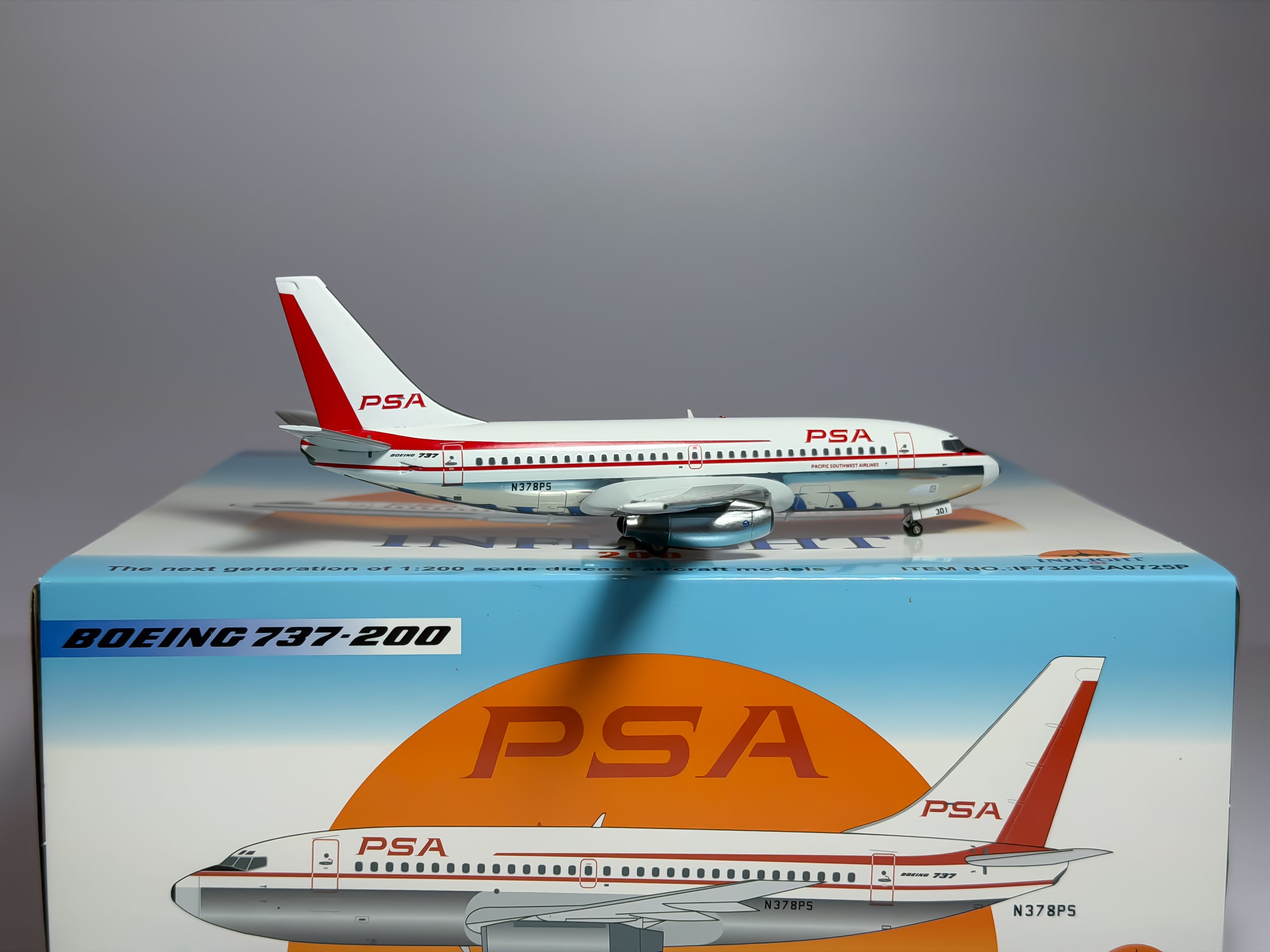 Pacific Southwest Airlines (PSA) Boeing 737-200 1:200 Inflight200 N378PS (IF732PSA0725P)