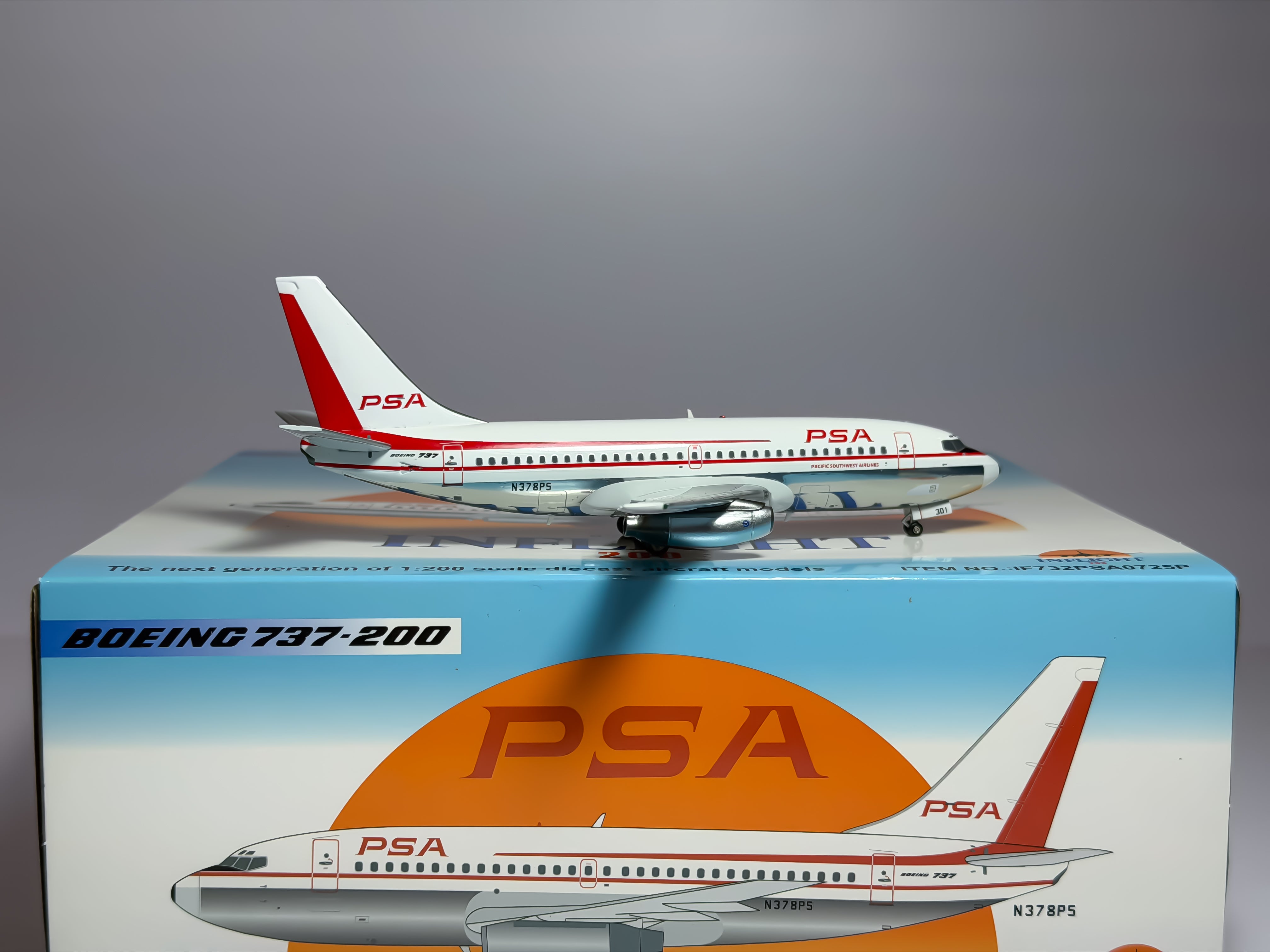 Pacific Southwest Airlines (PSA) Boeing 737-200 1:200 Inflight200 N378PS (IF732PSA0725P)