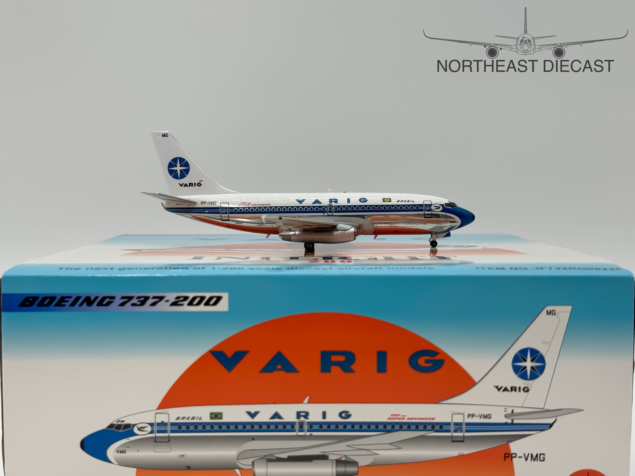 VARIG Boeing 737-200 1:200 Inflight200 PP-VMG (IF732RG0822P)