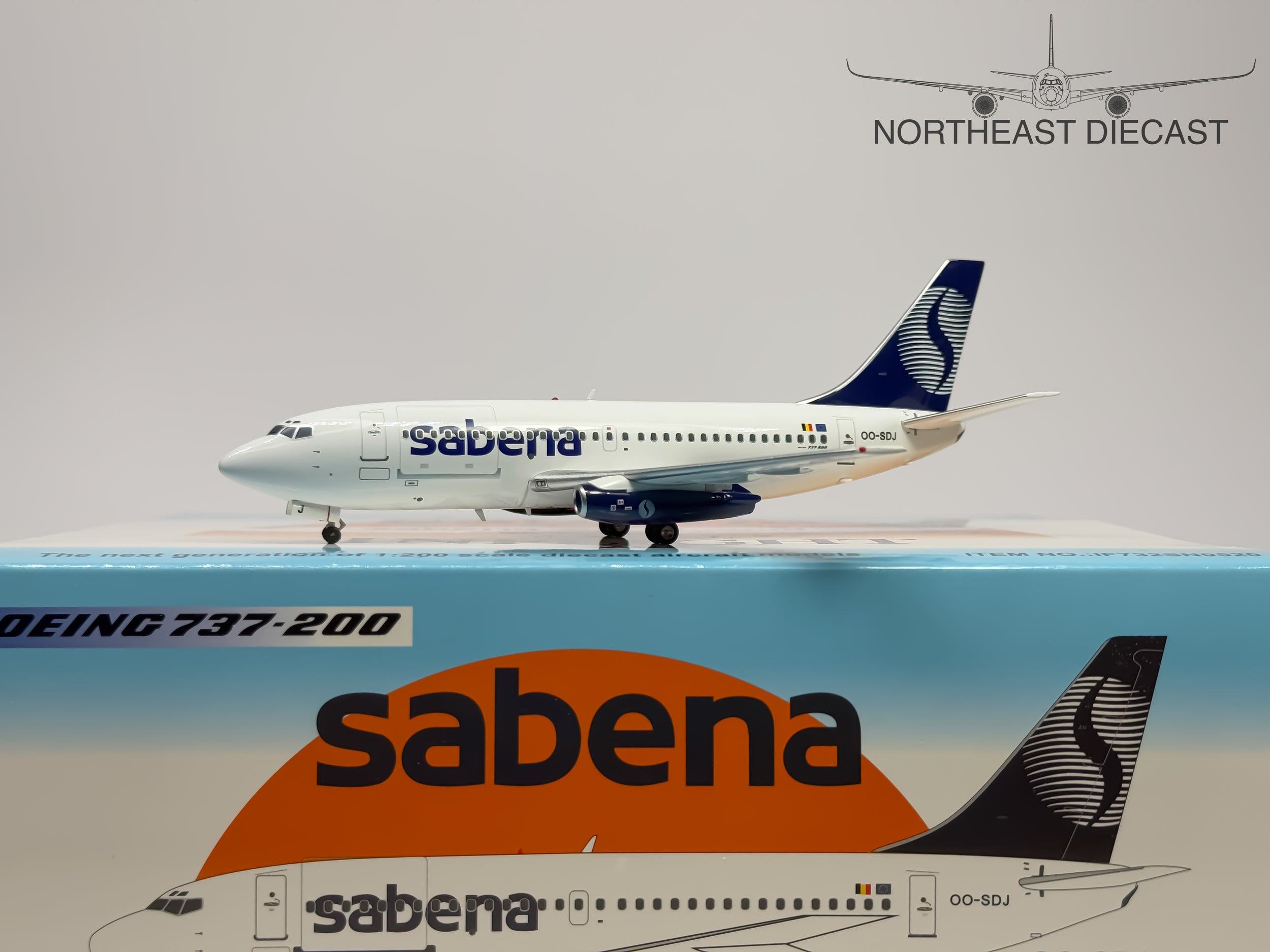 Sabena Boeing 737-200 1:200 Inflight200 OO-SDJ (IF732SN0520)