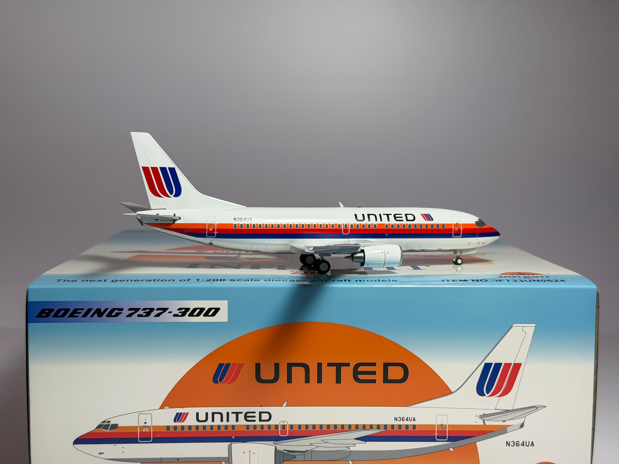 United Airlines Boeing 737-300 1:200 Inflight200 N364UA (IF733UN0624)