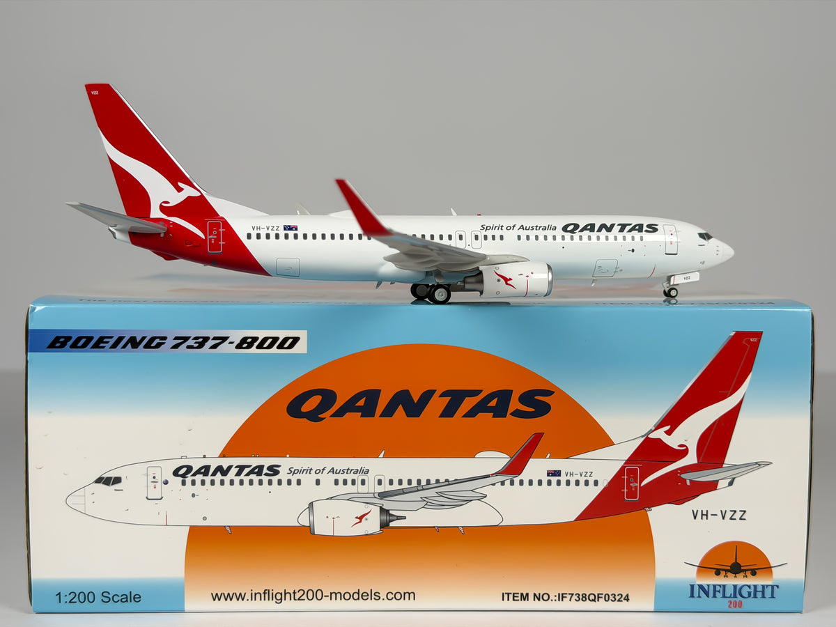 Qantas Airways Boeing 737-800 1:200 Inflight200 VH-VZZ (IF738QF0324)