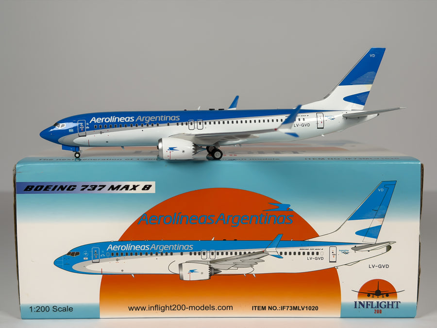 Aerolineas Argentinas Boeing 737 MAX 8 1:200 Inflight200 LV-GVD (IF73MLV1020)