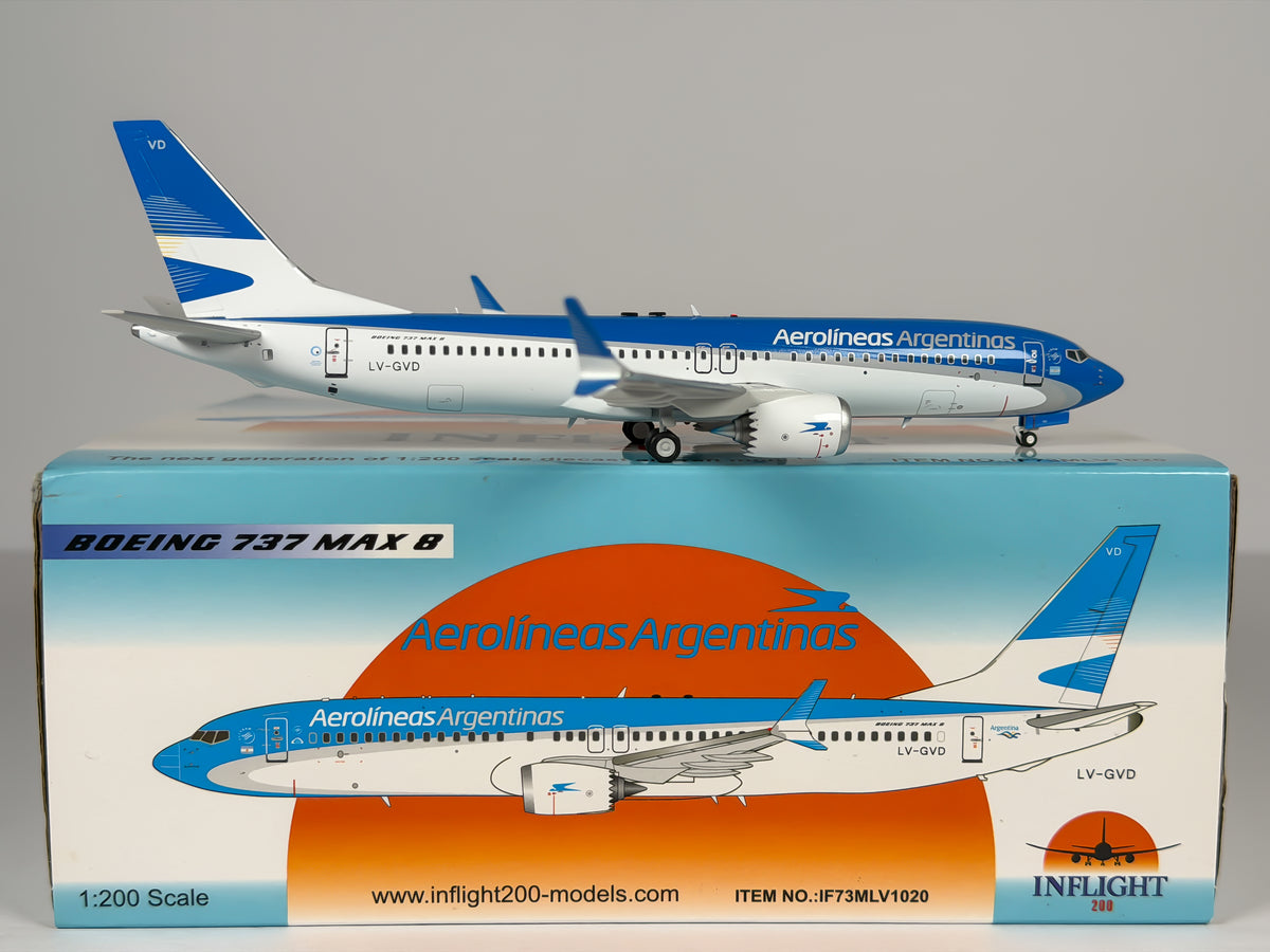 Aerolineas Argentinas Boeing 737 MAX 8 1:200 Inflight200 LV-GVD (IF73MLV1020)