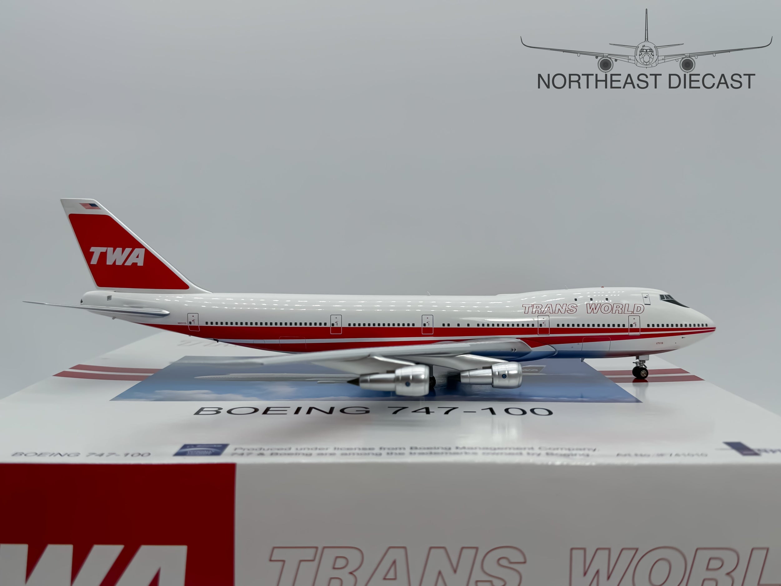TWA Trans World Airlines Boeing 747-100 1:200 Inflight200 N93115 (IF741010)