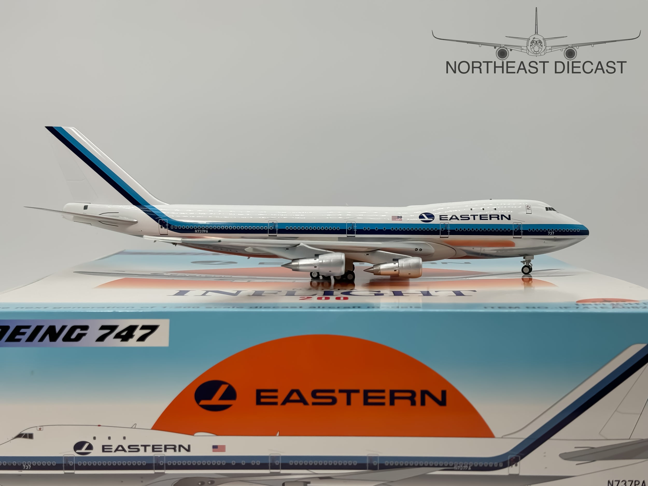 Eastern Airlines Boeing 747-100 1:200 Inflight200 N737PA (IF741EA0823P)