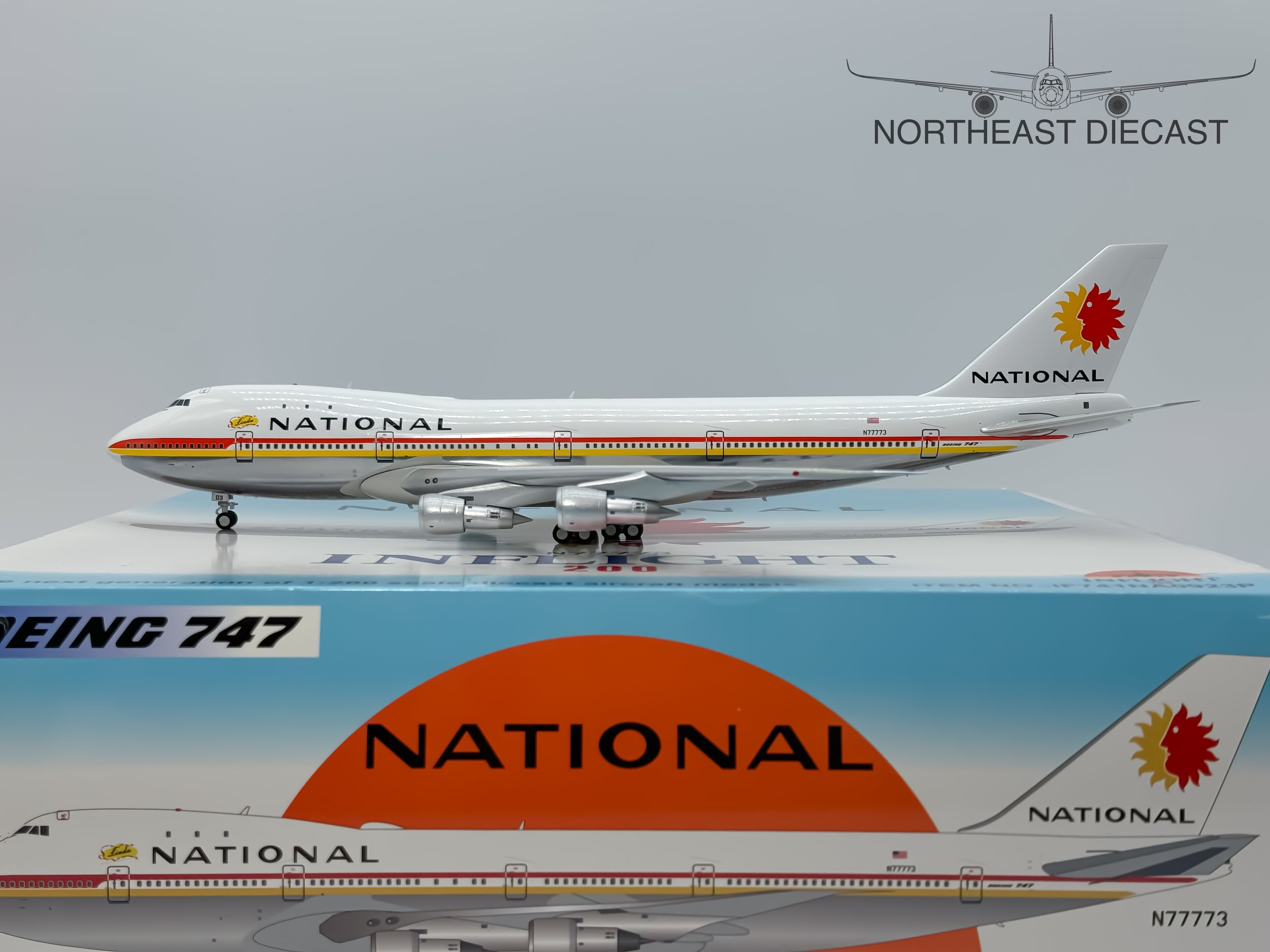 National Airlines Boeing 747-100 1:200 Inflight200 N77773 (IF741NA0923P)