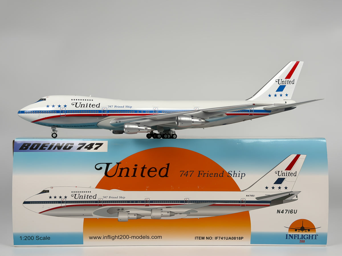 United Airlines Boeing 747-100 1:200 InFlight200 N4716U (IF741UA0818)