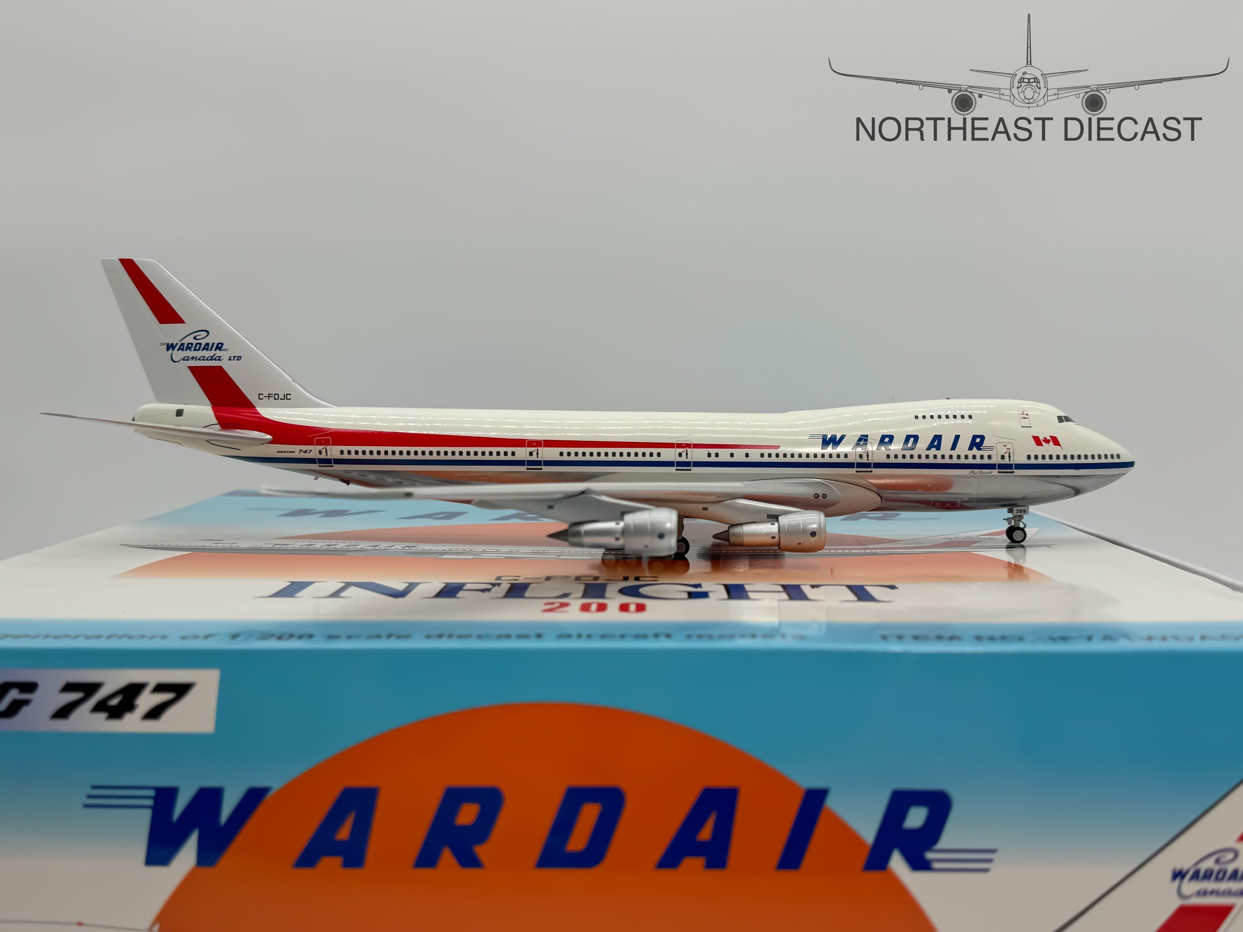 Wardair Canada Boeing 747-100 1:200 Inflight200 C-FDJC (IF741WDA0819P)
