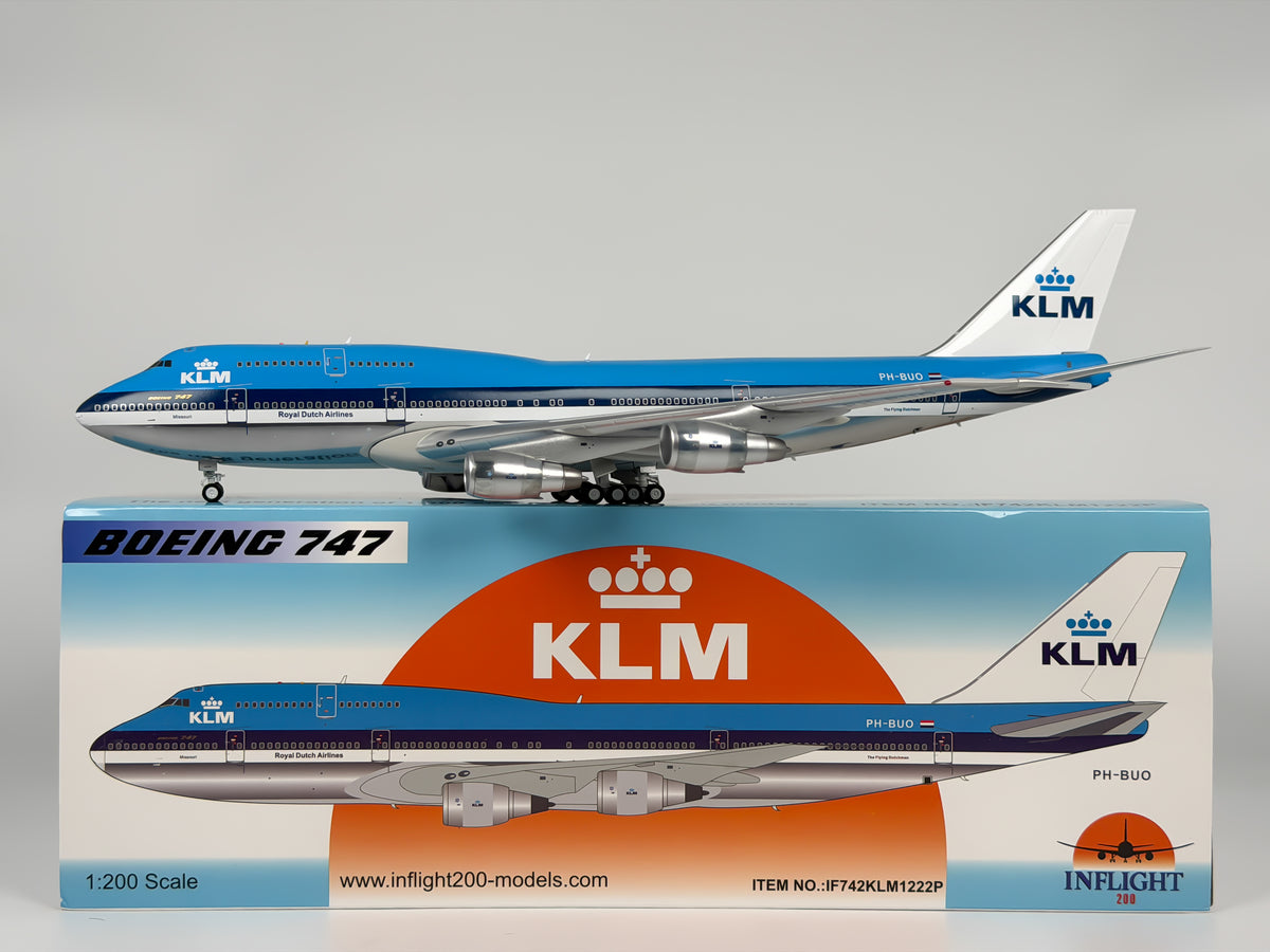 KLM Royal Dutch Airlines Boeing 747-200 1:200 InFlight200 PH-BUO (IF742KLM1222P)