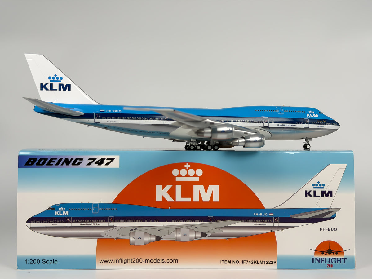KLM Royal Dutch Airlines Boeing 747-200 1:200 InFlight200 PH-BUO (IF742KLM1222P)