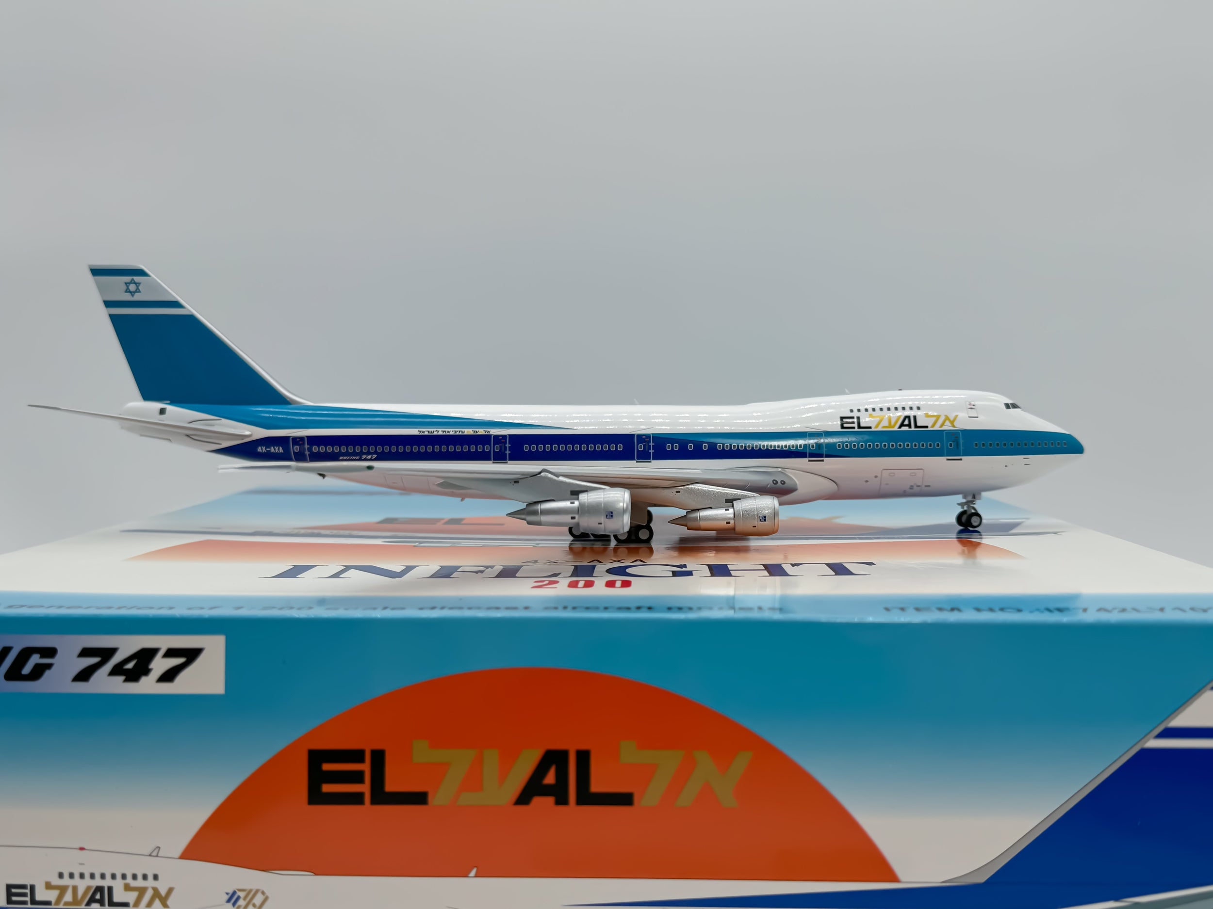 El Al Israel Airlines Boeing 747-200 1:200 Inflight200 4X-AXA (IF742LY1021)