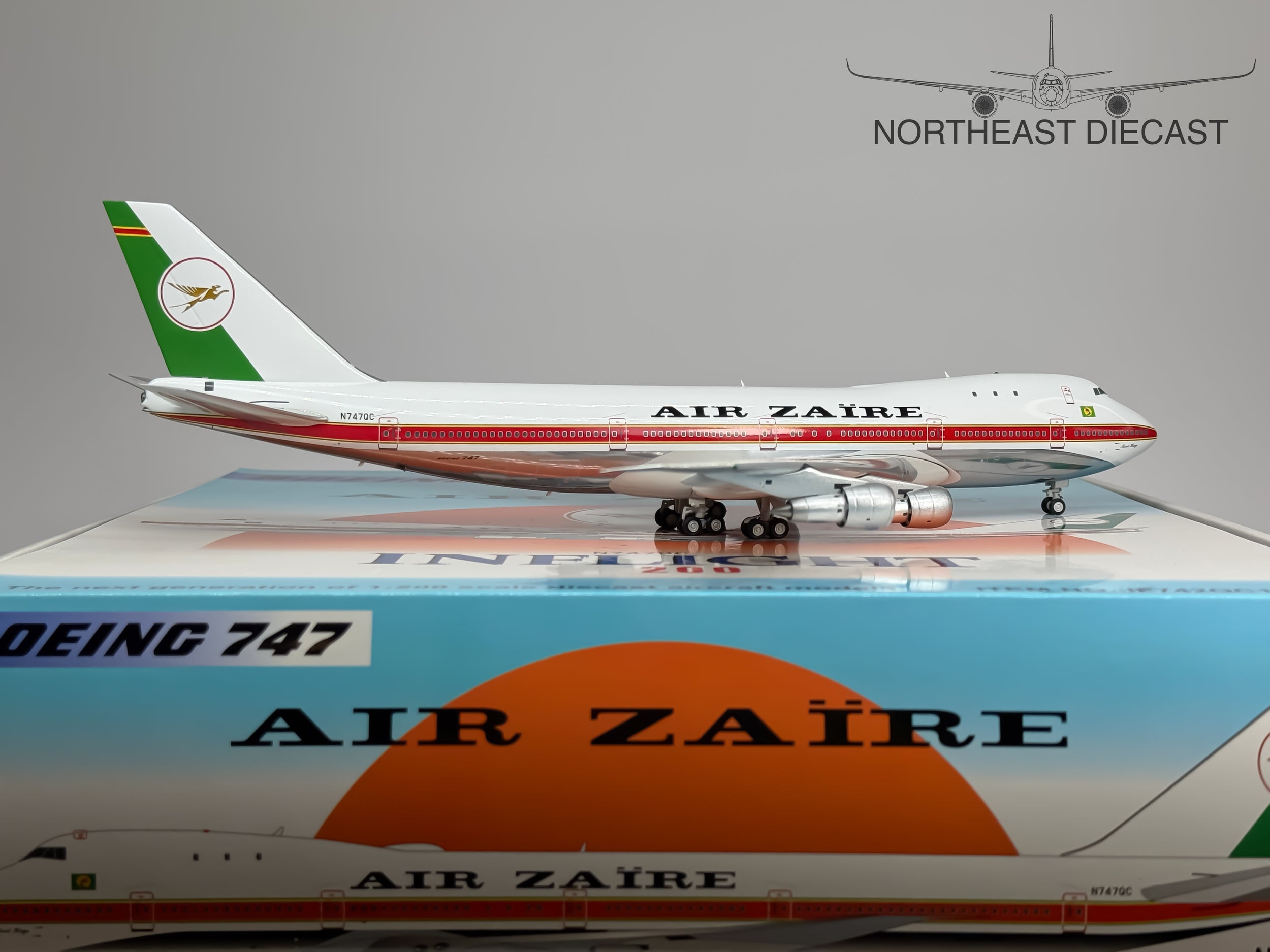 Air Zaire Boeing 747-200 1:200 Inflight200 N747QC (IF742QC1119P)