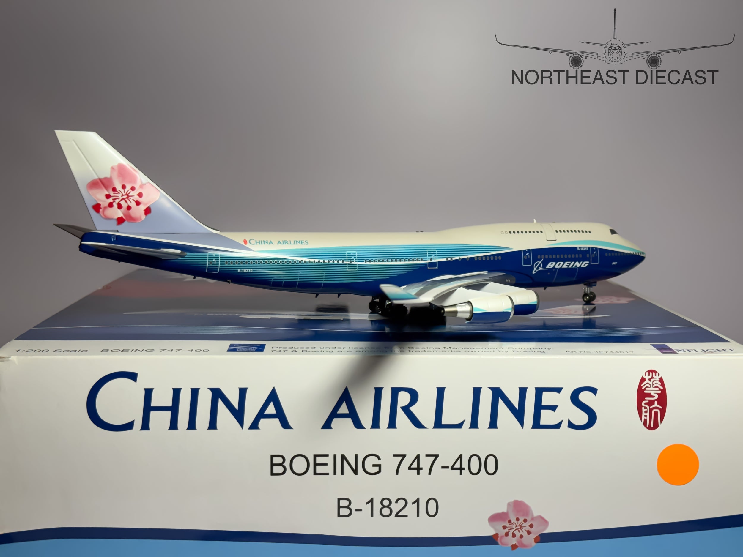 China Airlines Boeing 747-400 1:200 Inflight200 B-18210 (IF744017)