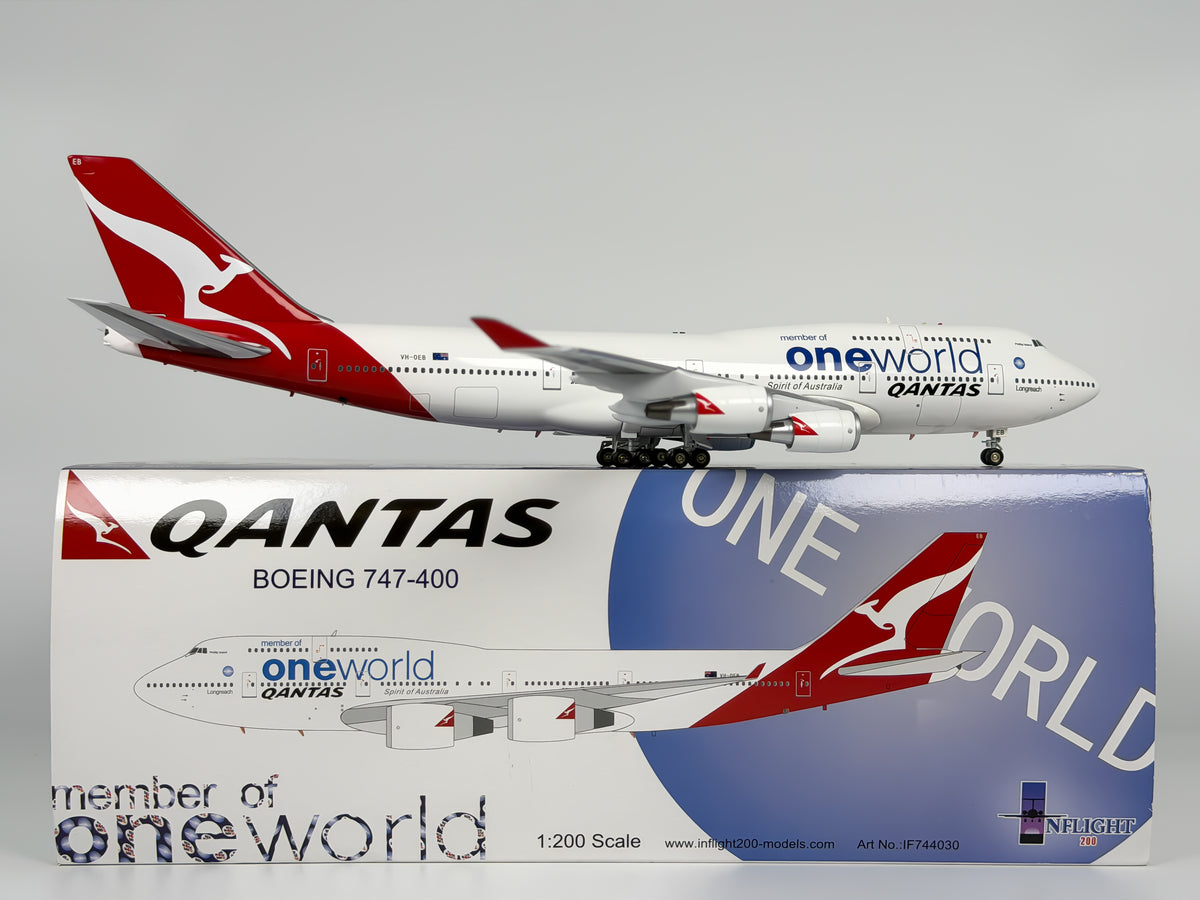 Qantas Airways Boeing 747-400 1:200 InFlight200 VH-OEB (IF744030)