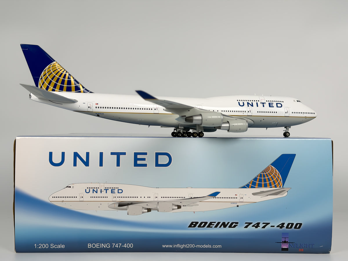 United Airlines Boeing 747-400 1:200 InFlight200 N180UA (IF744912)