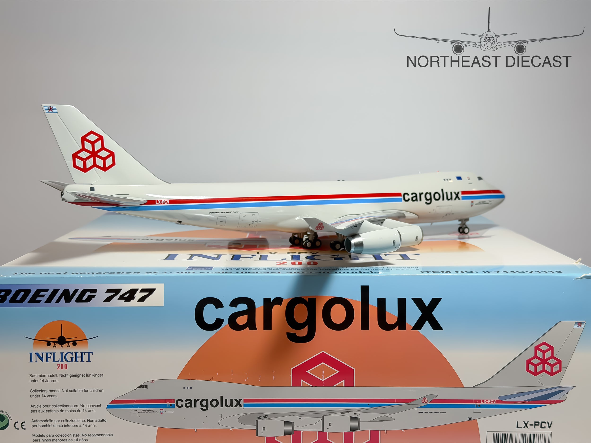 Cargolux Boeing 747-400F 1:200 Inflight200 LX-PCV (IF744CV1118)