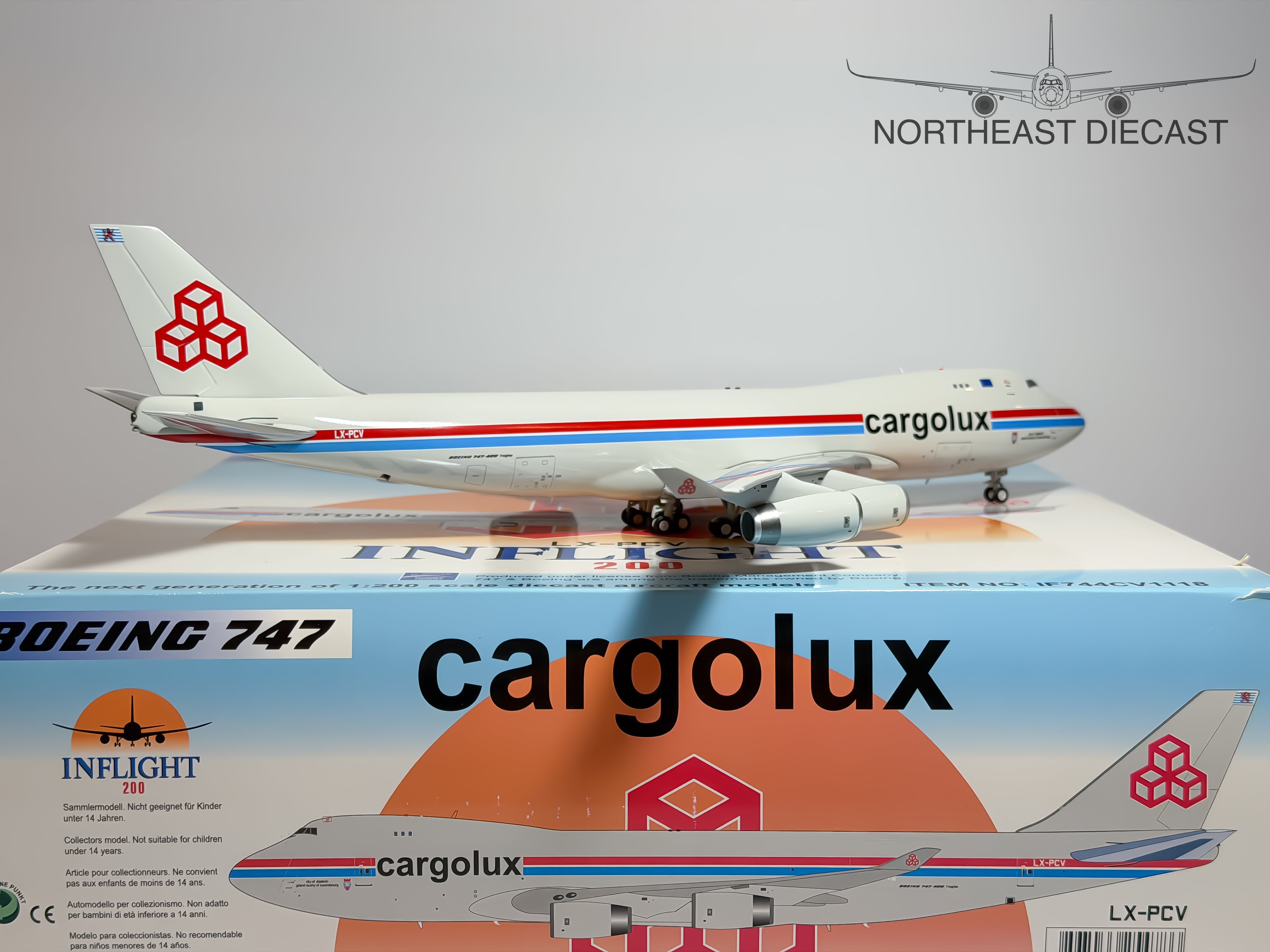 Cargolux Boeing 747-400F 1:200 Inflight200 LX-PCV (IF744CV1118)