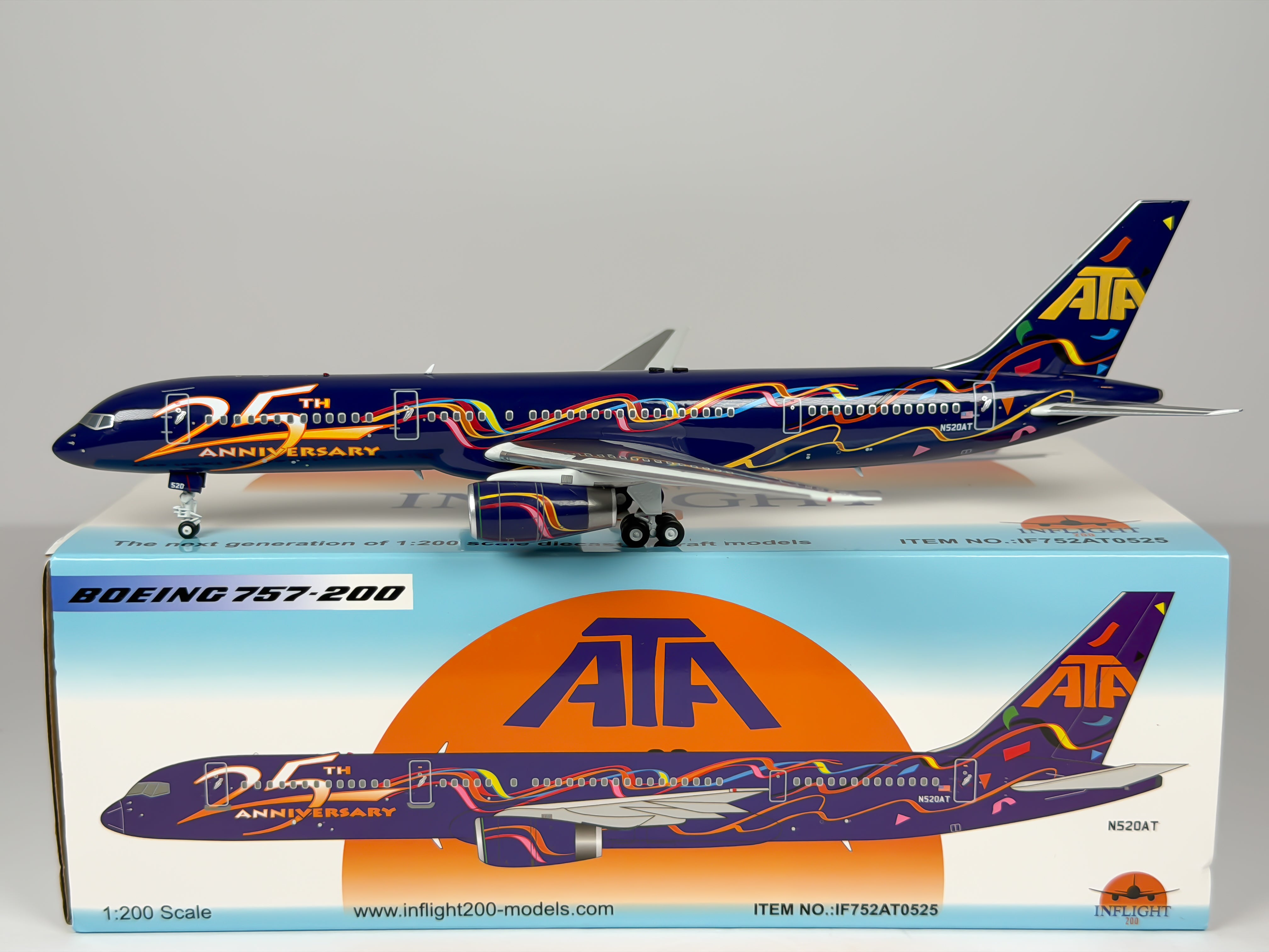 American Trans Air (ATA) Boeing 757-200 1:200 Inflight200 N520AT (IF752AT0525)