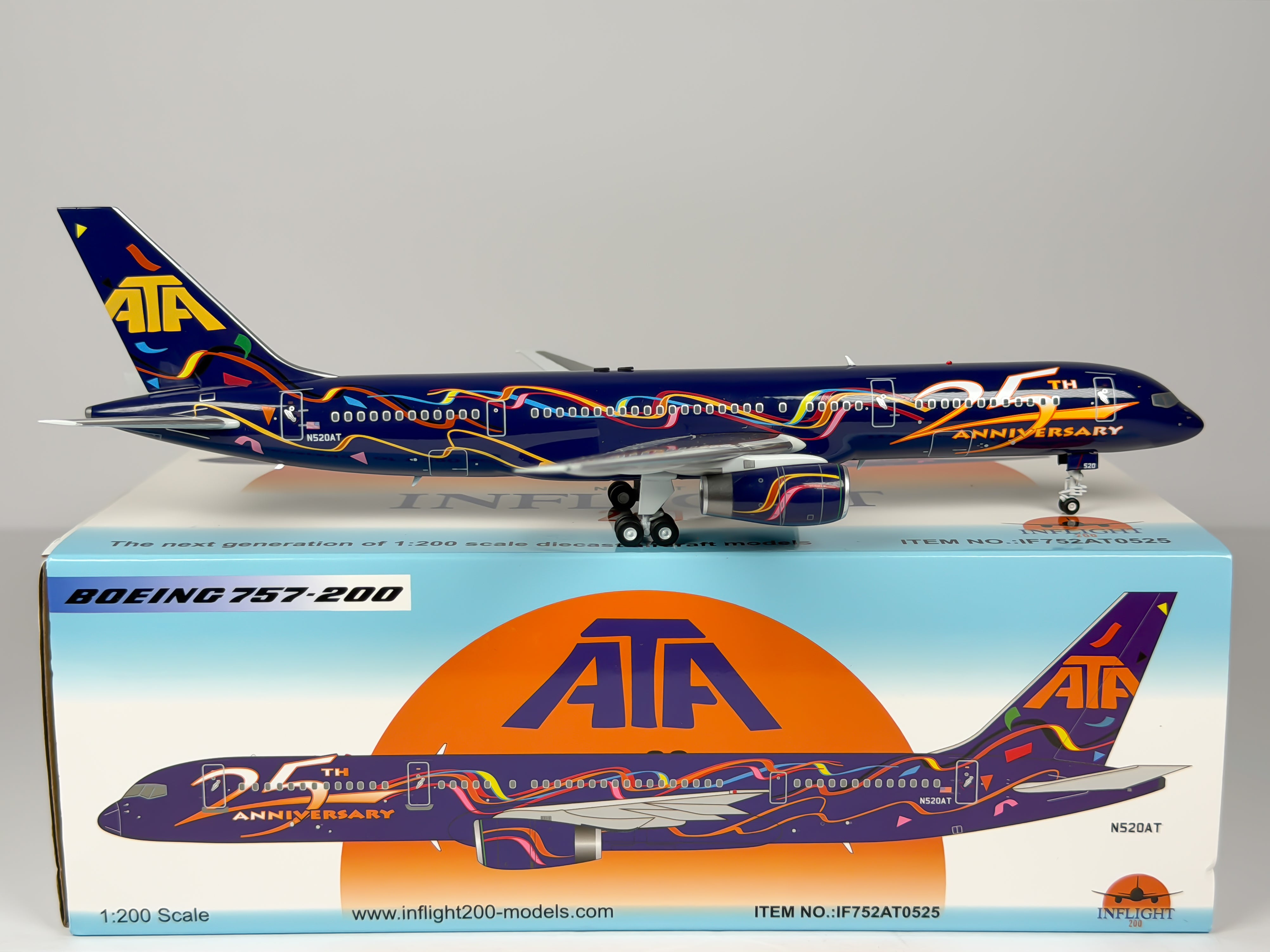 American Trans Air (ATA) Boeing 757-200 1:200 Inflight200 N520AT (IF752AT0525)