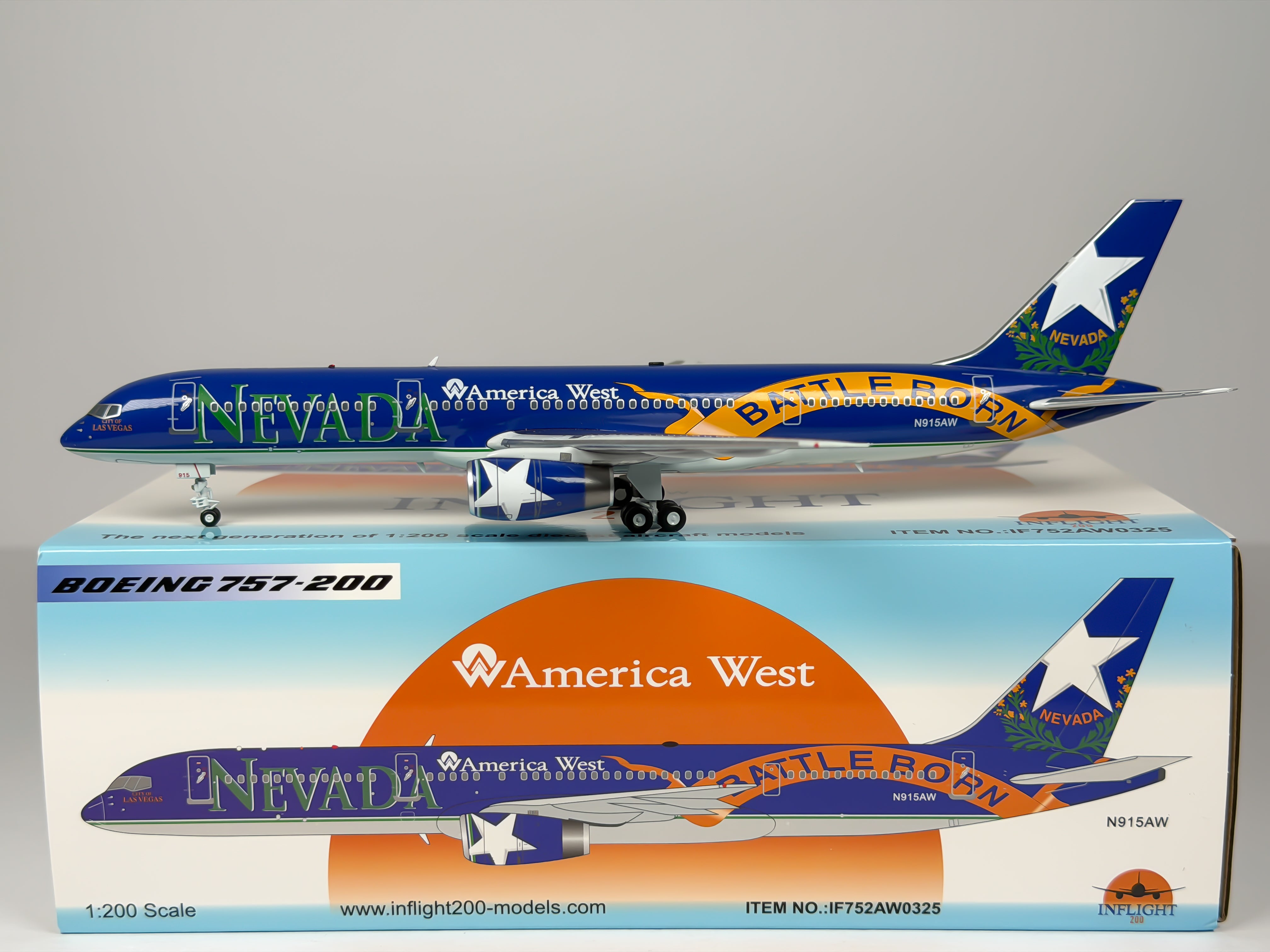America West Boeing 757-200 1:200 Inflight200 N915AW (IF752AW0325)