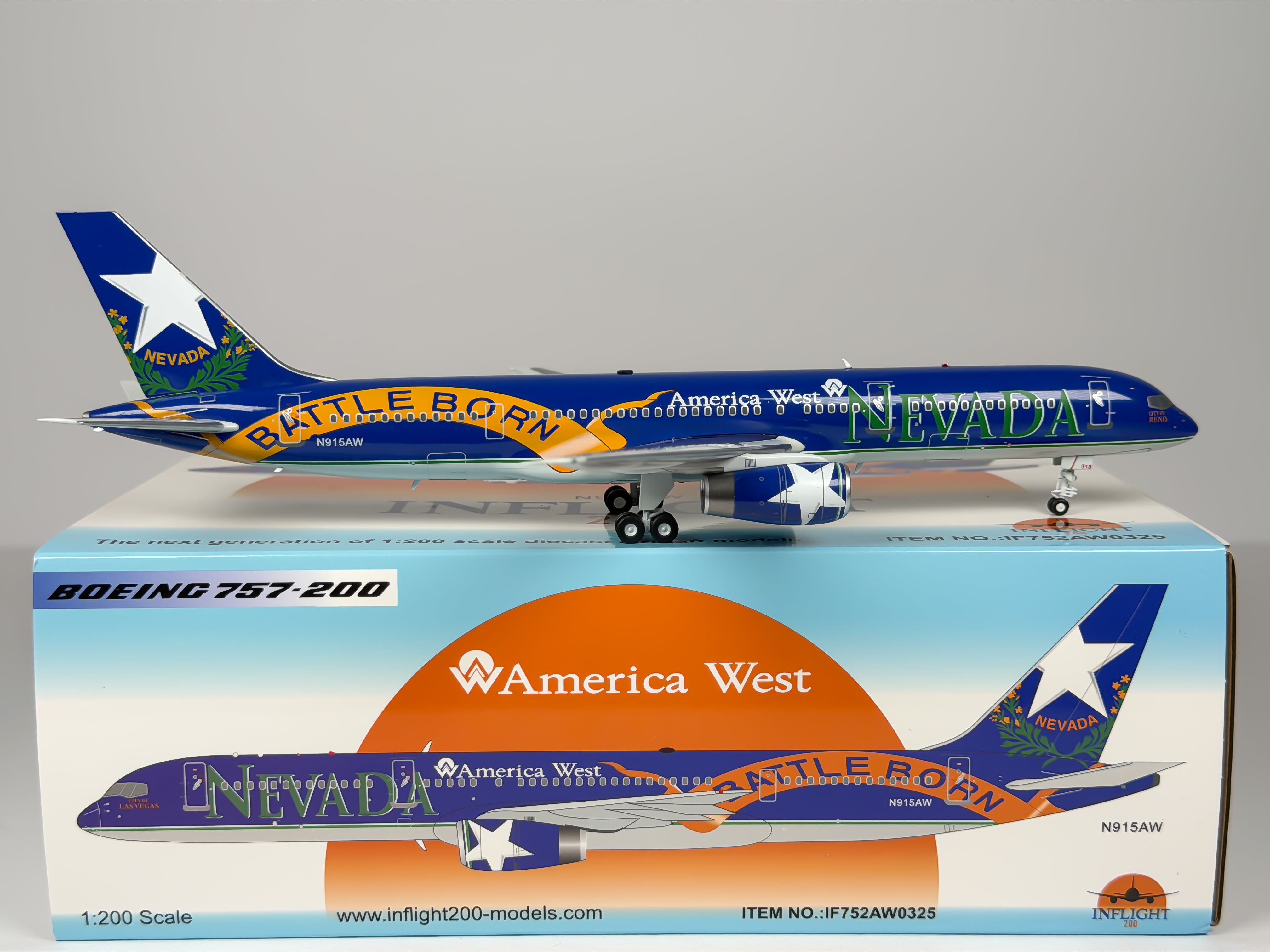 America West Boeing 757-200 1:200 Inflight200 N915AW (IF752AW0325)