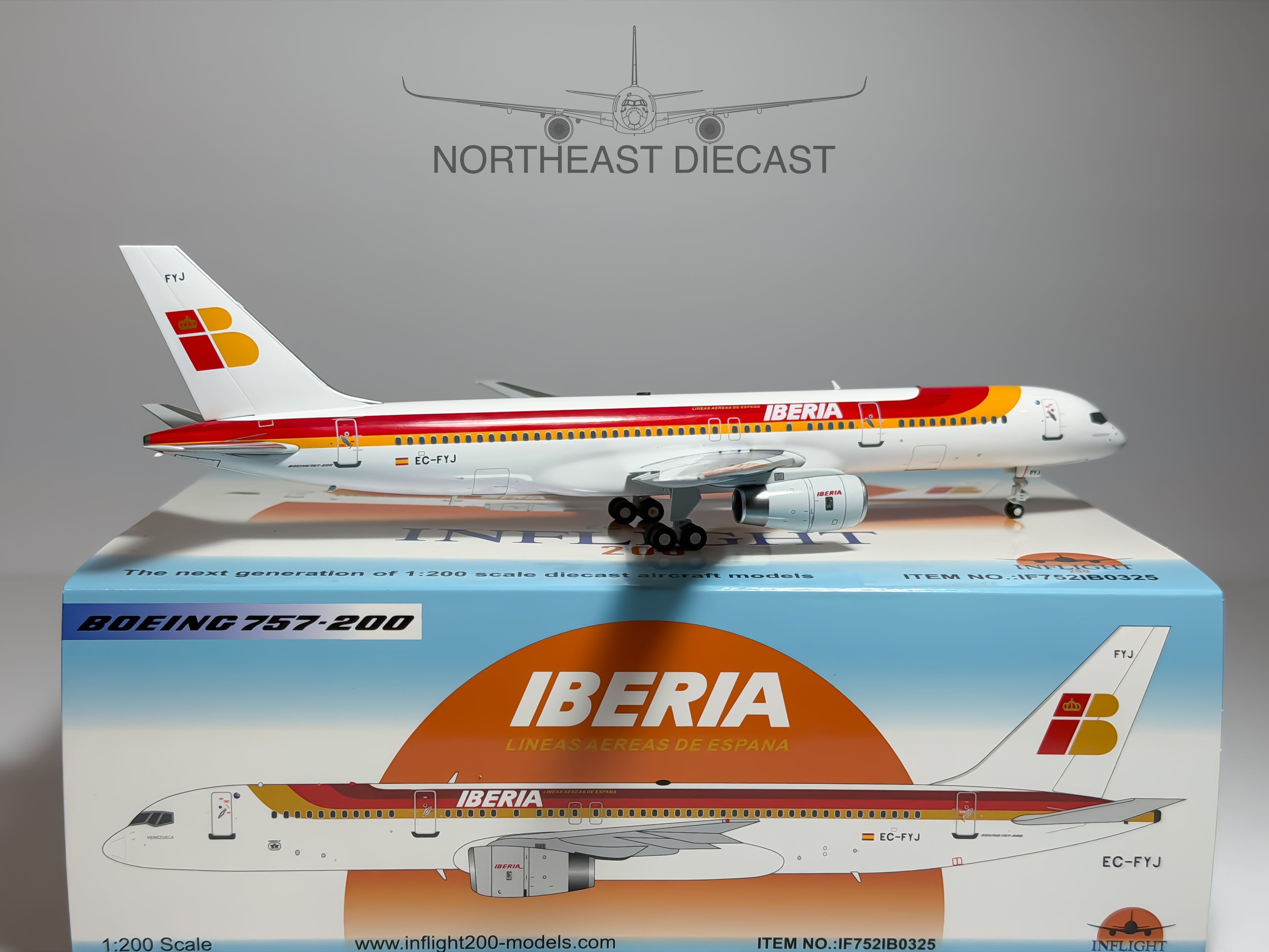 Iberia Boeing 757-200 1:200 Inflight200 EC-FYJ (IF752IB0325)