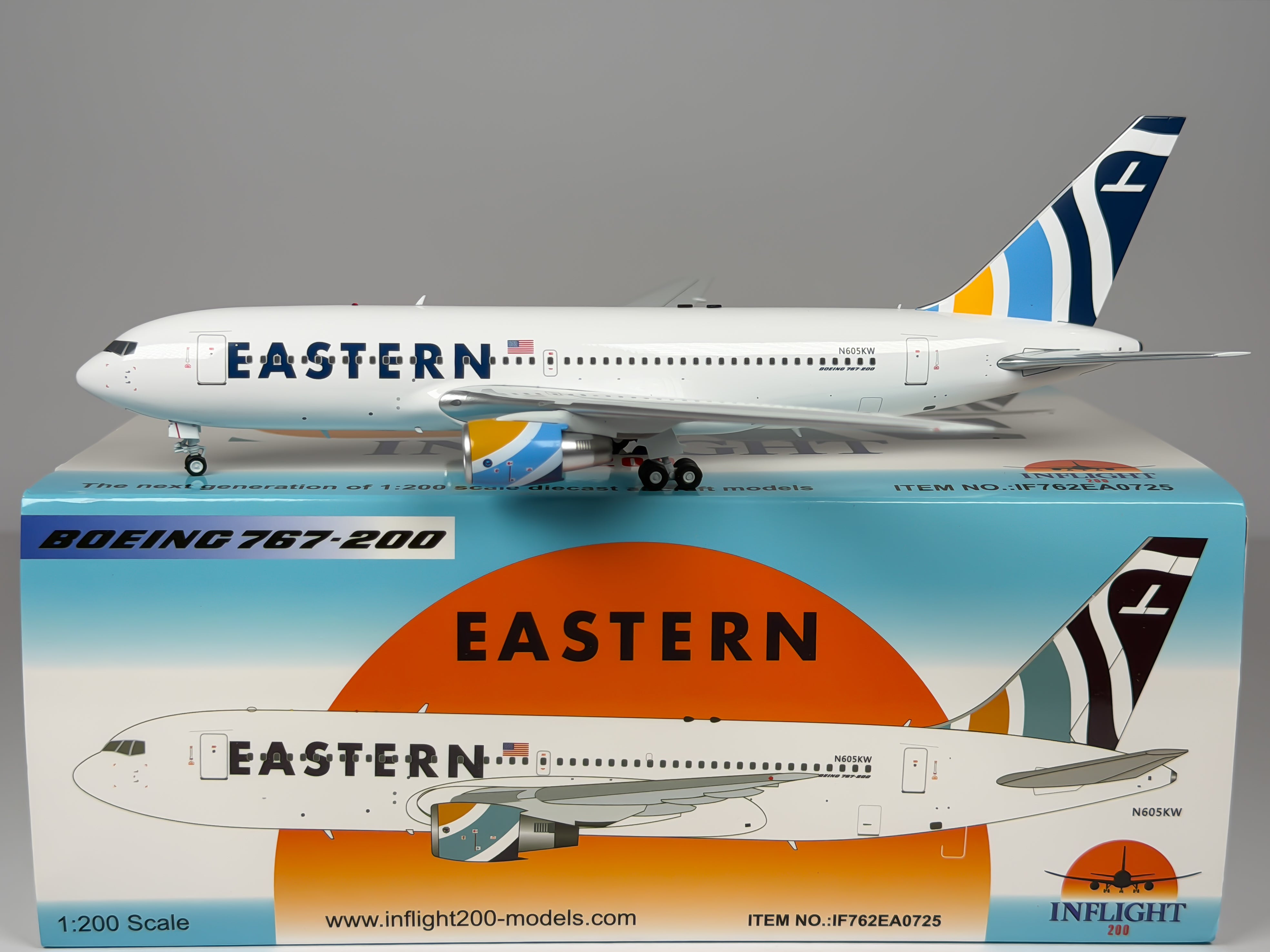 Eastern Airlines Boeing 767-200 1:200 Inflight200 N605KW (IF762EA0725)