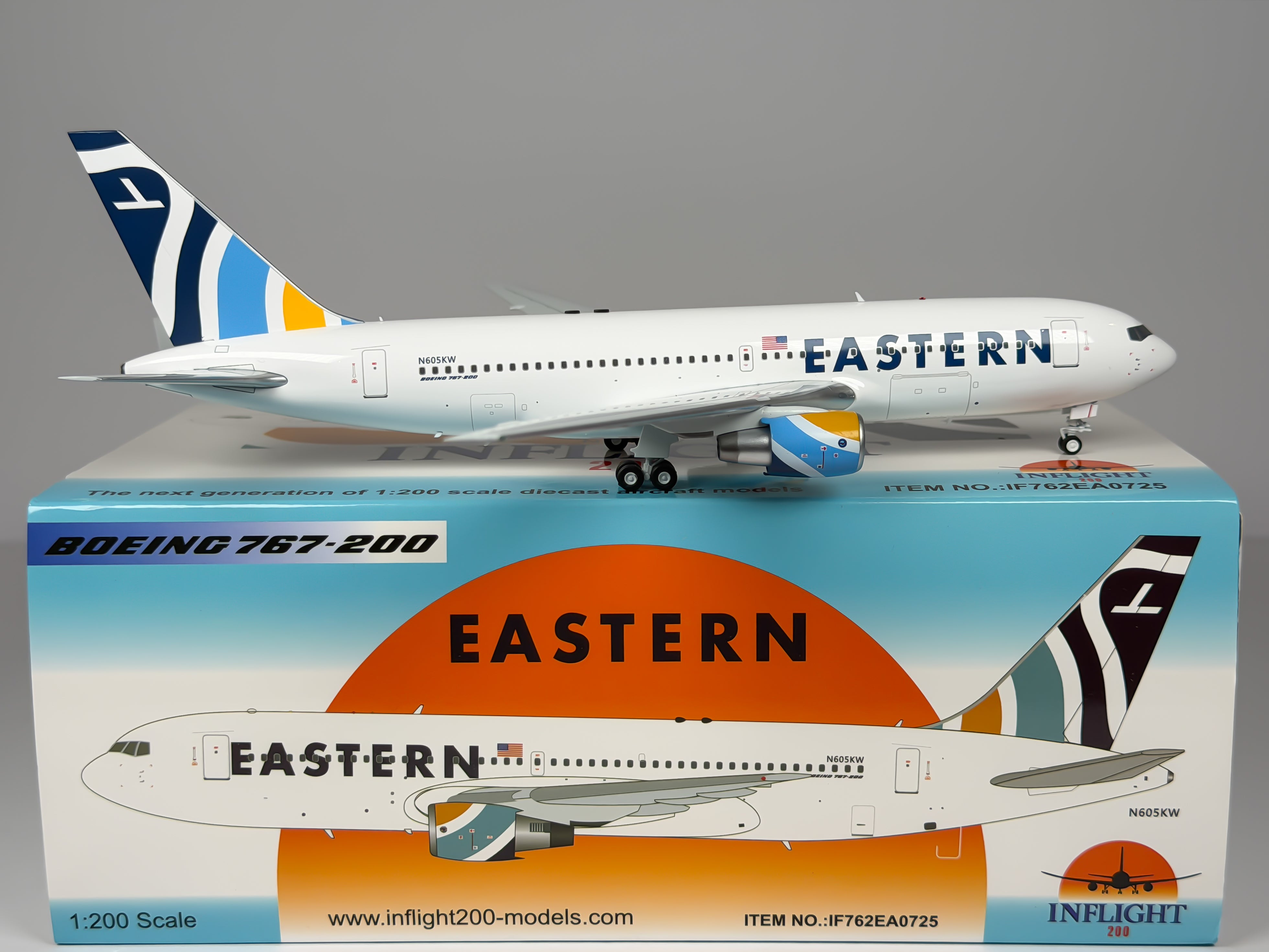 Eastern Airlines Boeing 767-200 1:200 Inflight200 N605KW (IF762EA0725)