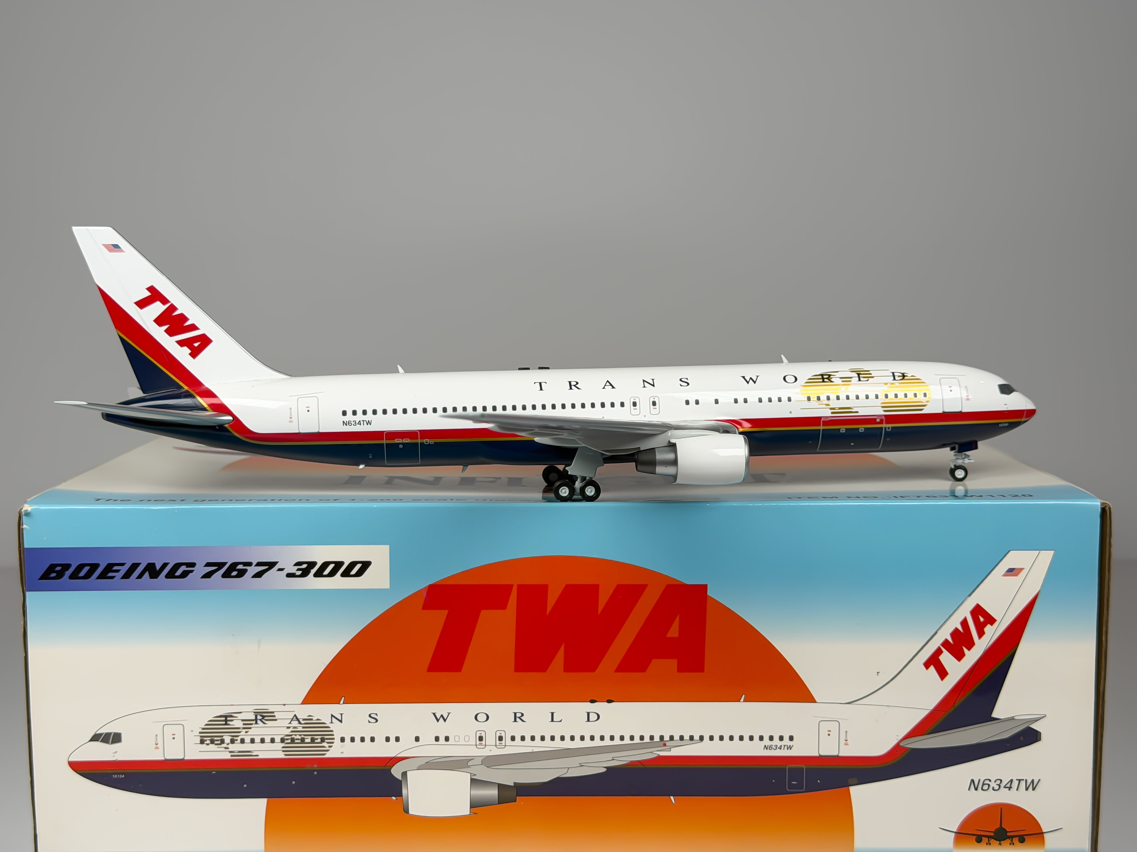 Trans World Airlines (TWA) Boeing 767-300 1:200 Inflight200 N634TW (IF763TW1120)