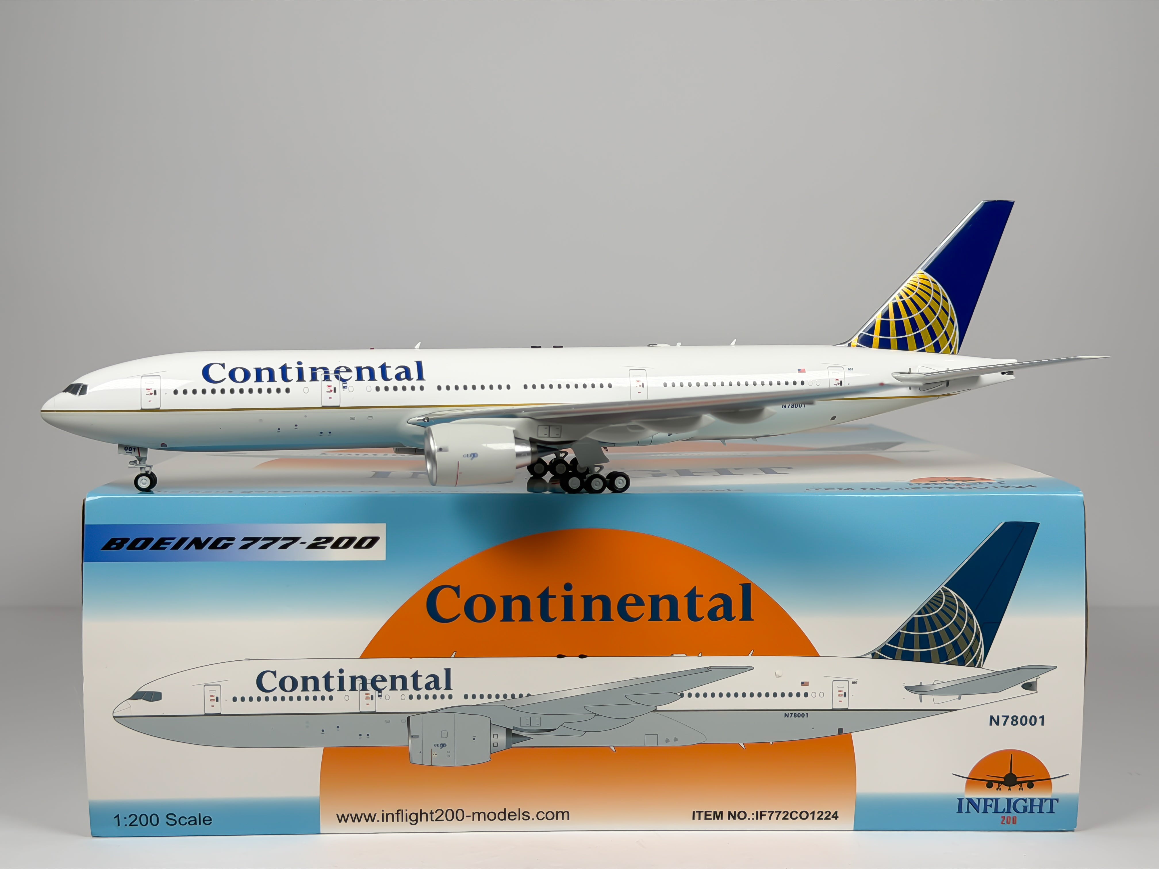 Continental Airlines Boeing 777-200 1:200 Inflight200 N78001 (IF772CO1224)