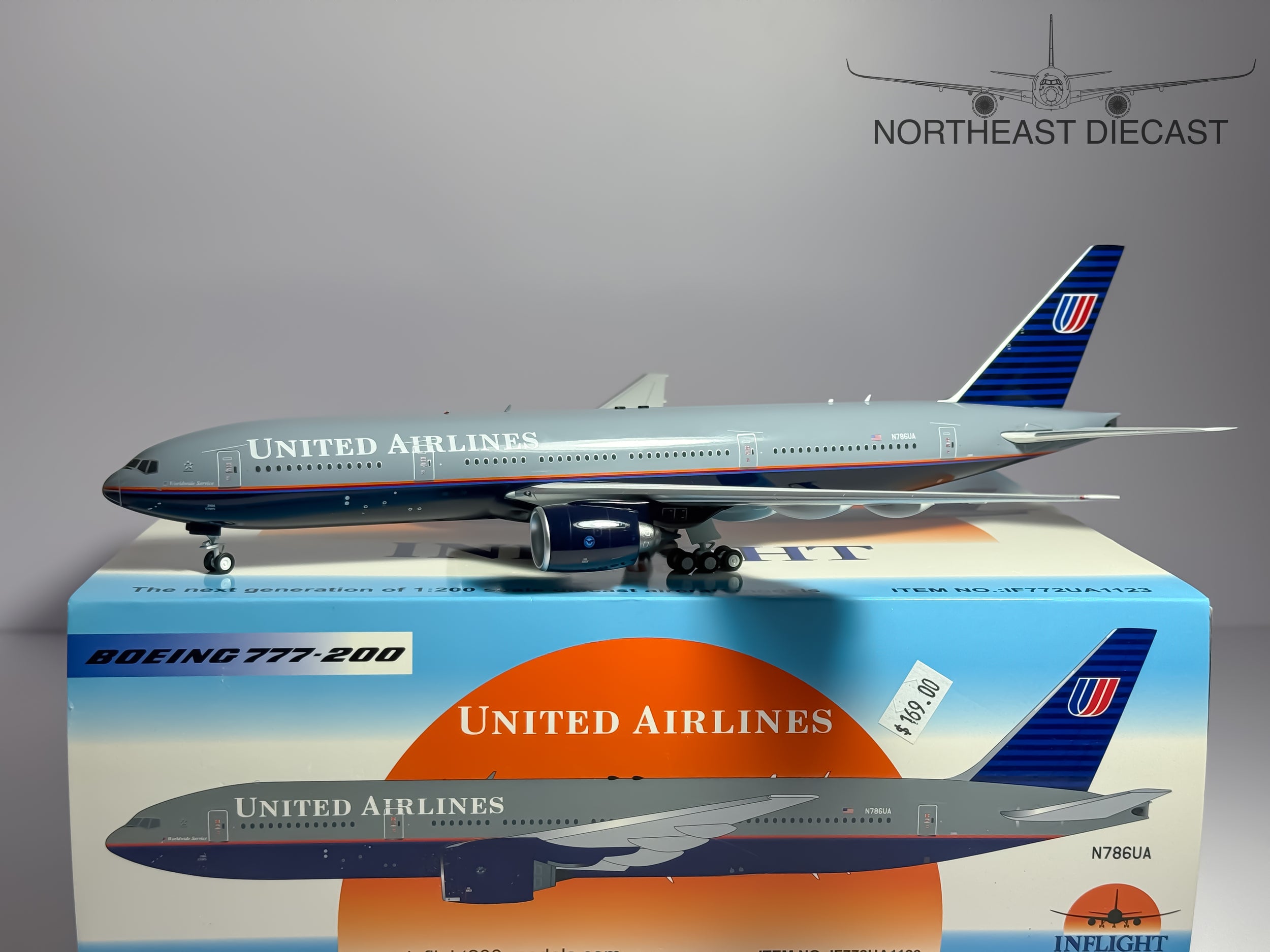 United Airlines Boeing 777-200ER 1:200 Inflight200 N786UA (IF772UA1123)