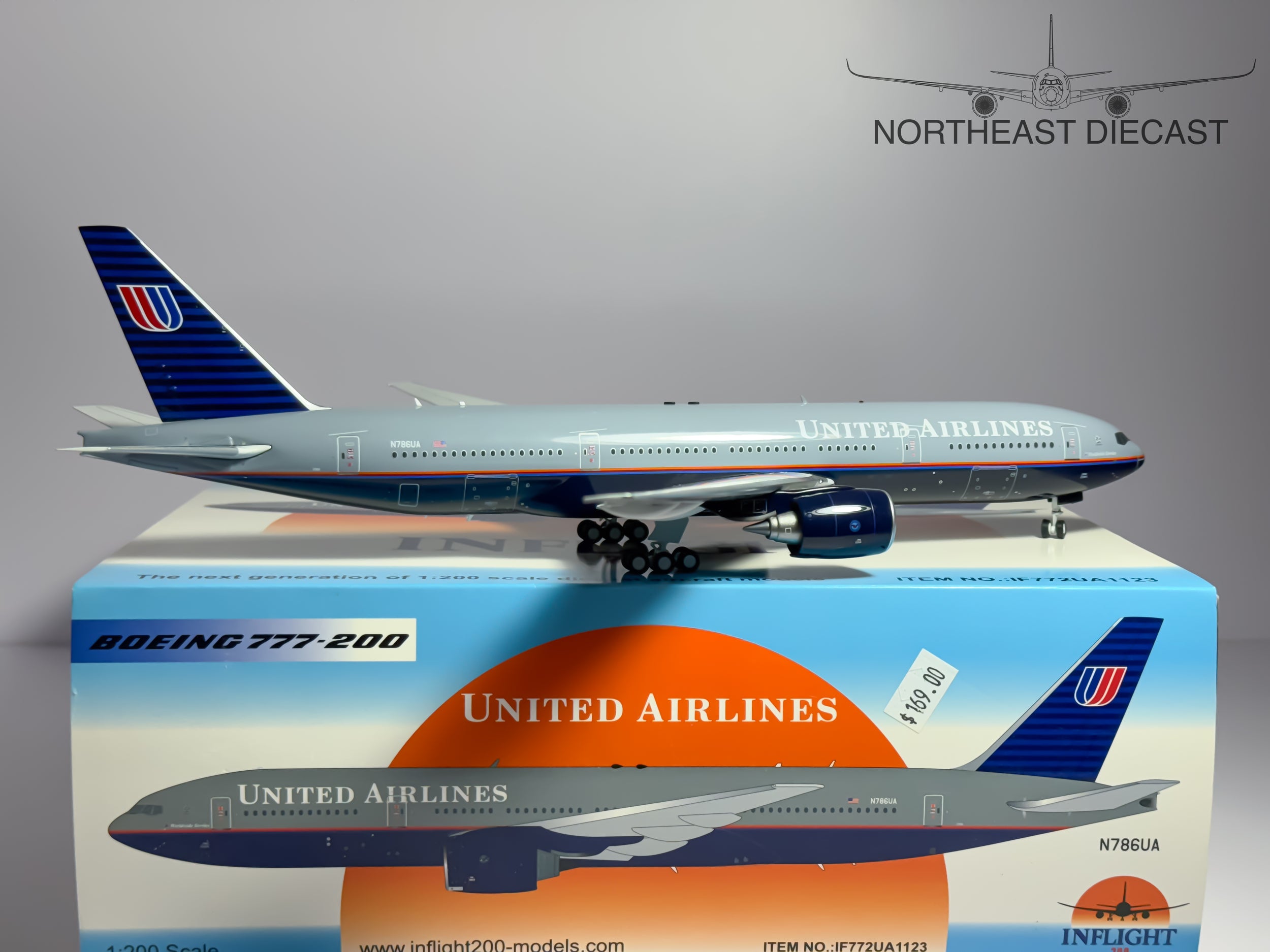 United Airlines Boeing 777-200ER 1:200 Inflight200 N786UA (IF772UA1123)