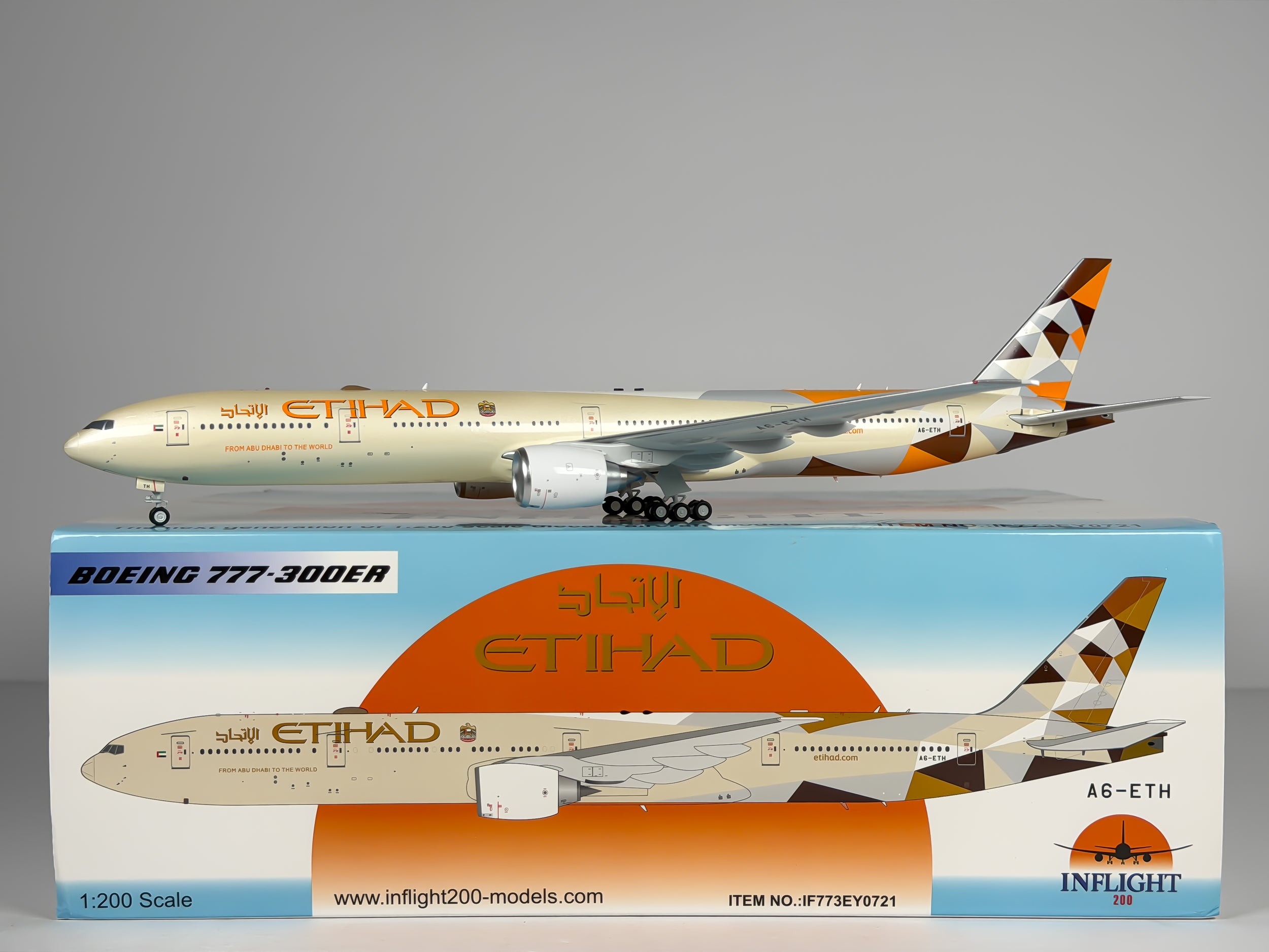 Etihad Airways Boeing 777-300ER 1:200 Inflight200 A6-ETH (IF773EY0721)