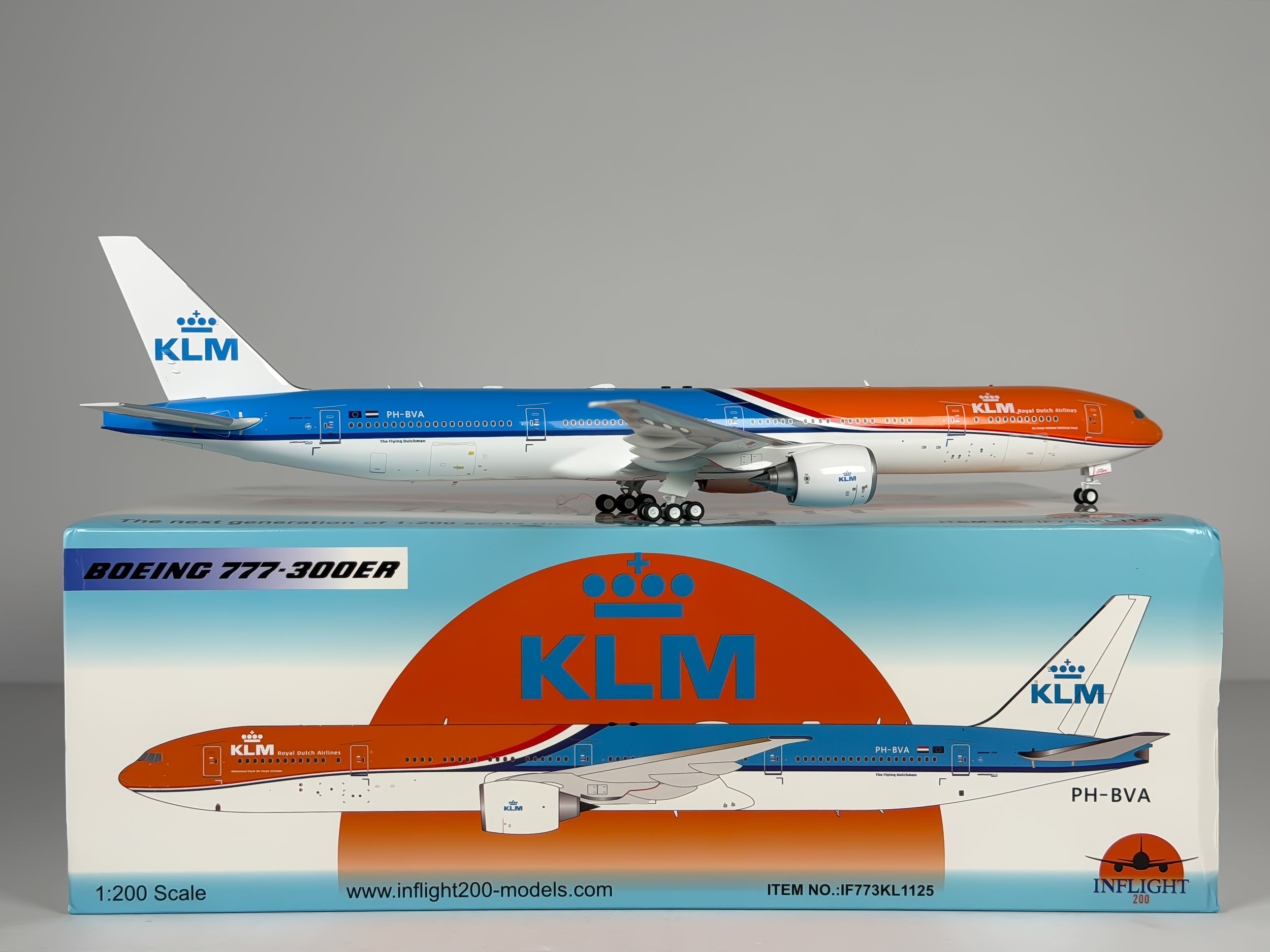 KLM Royal Dutch Airlines Boeing 777-300ER 1:200 Inflight200 PH-BVA (IF773KL1223)