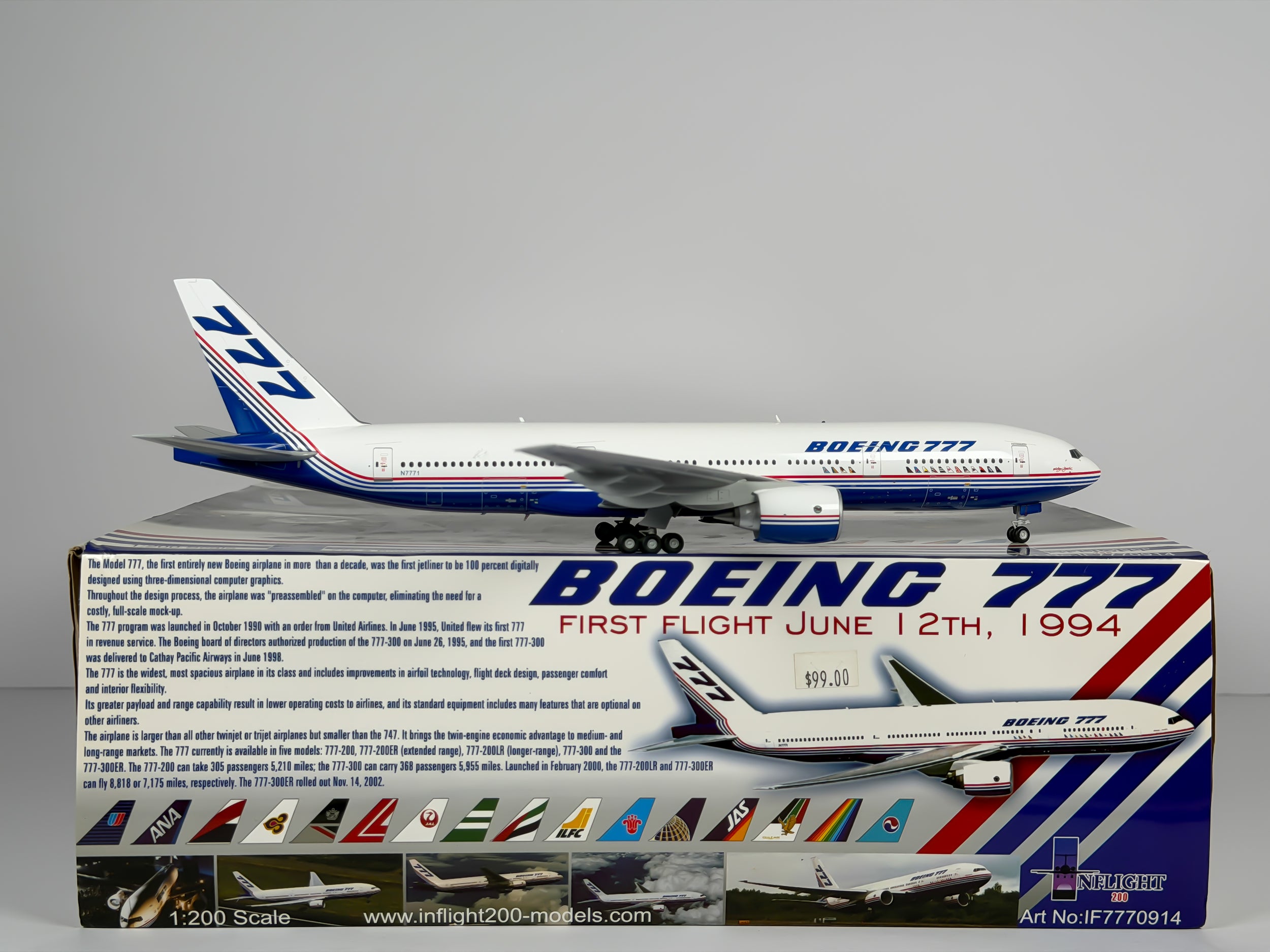 Boeing House Boeing 777-200 1:200 Inflight200 N7771 (IF7770914)