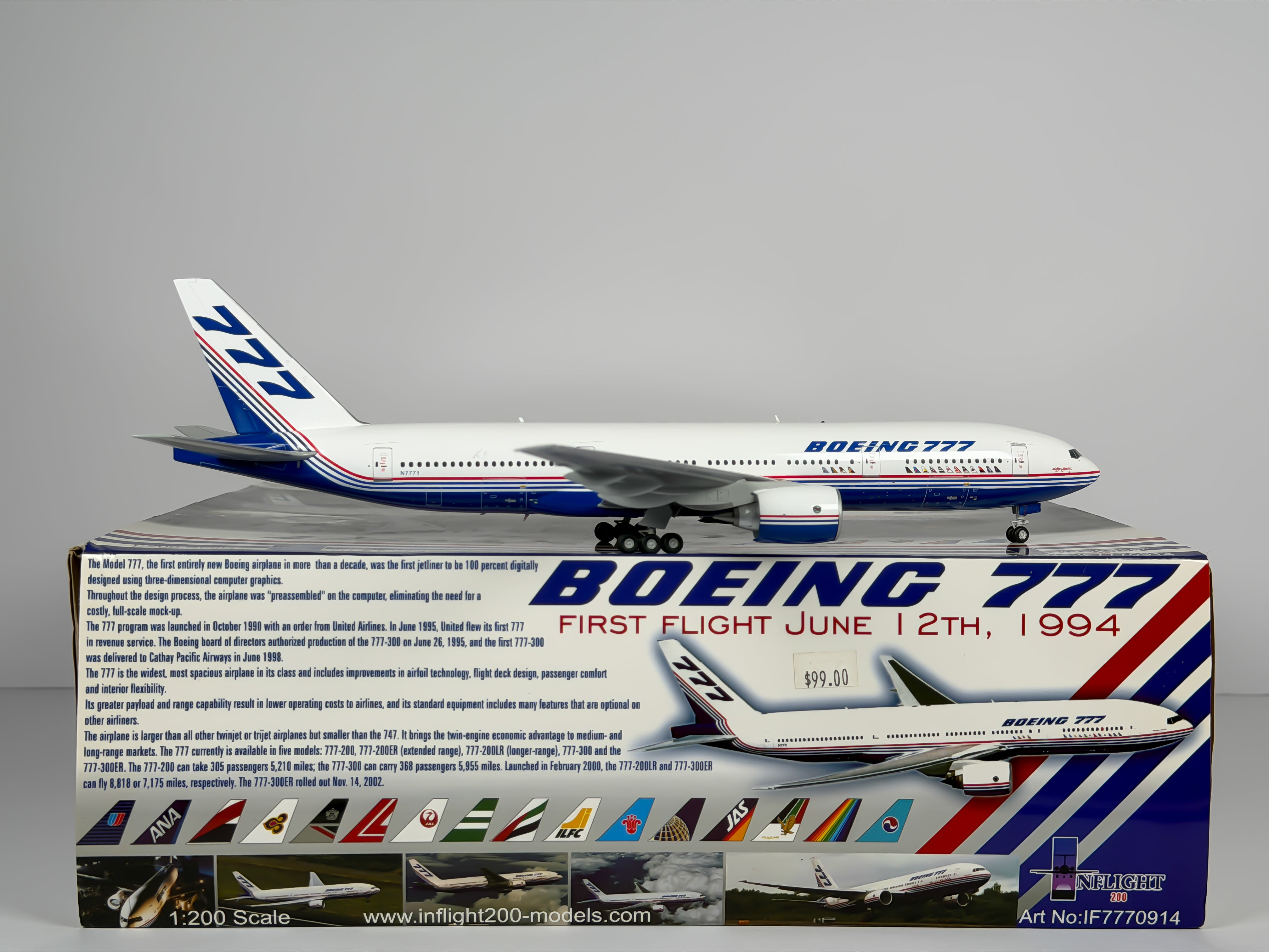 Boeing House Boeing 777-200 1:200 Inflight200 N7771 (IF7770914)