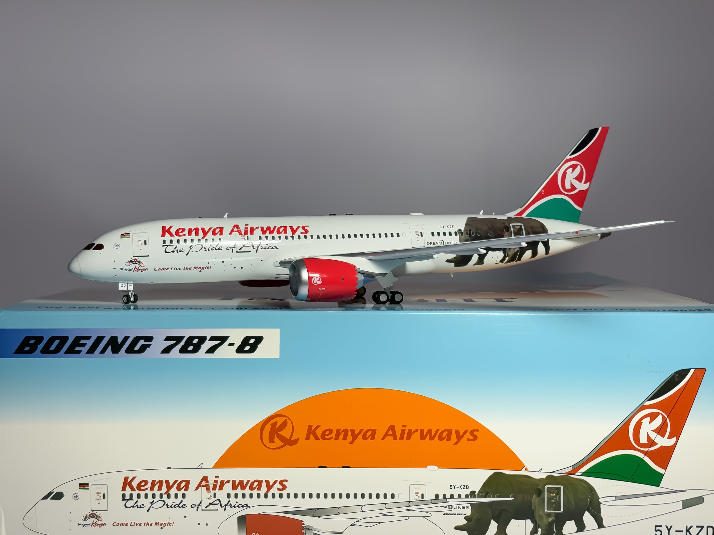 Kenya Airways Boeing 787-8 1:200 Inflight200 5Y-KZD (IF788KQ0923)