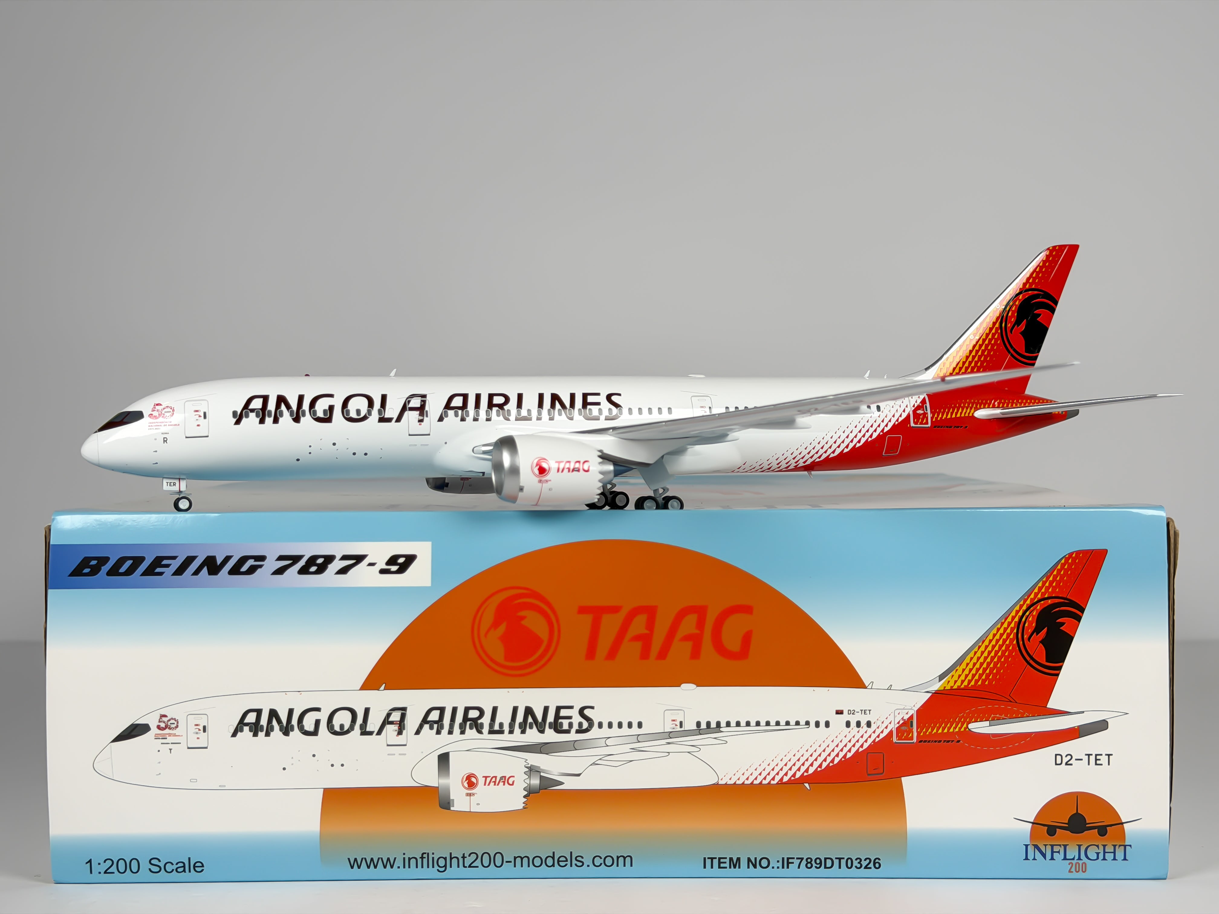 TAAG Angola Airlines Boeing 787-9 1:200 Inflight200 D2-TER (IF789DT0326)