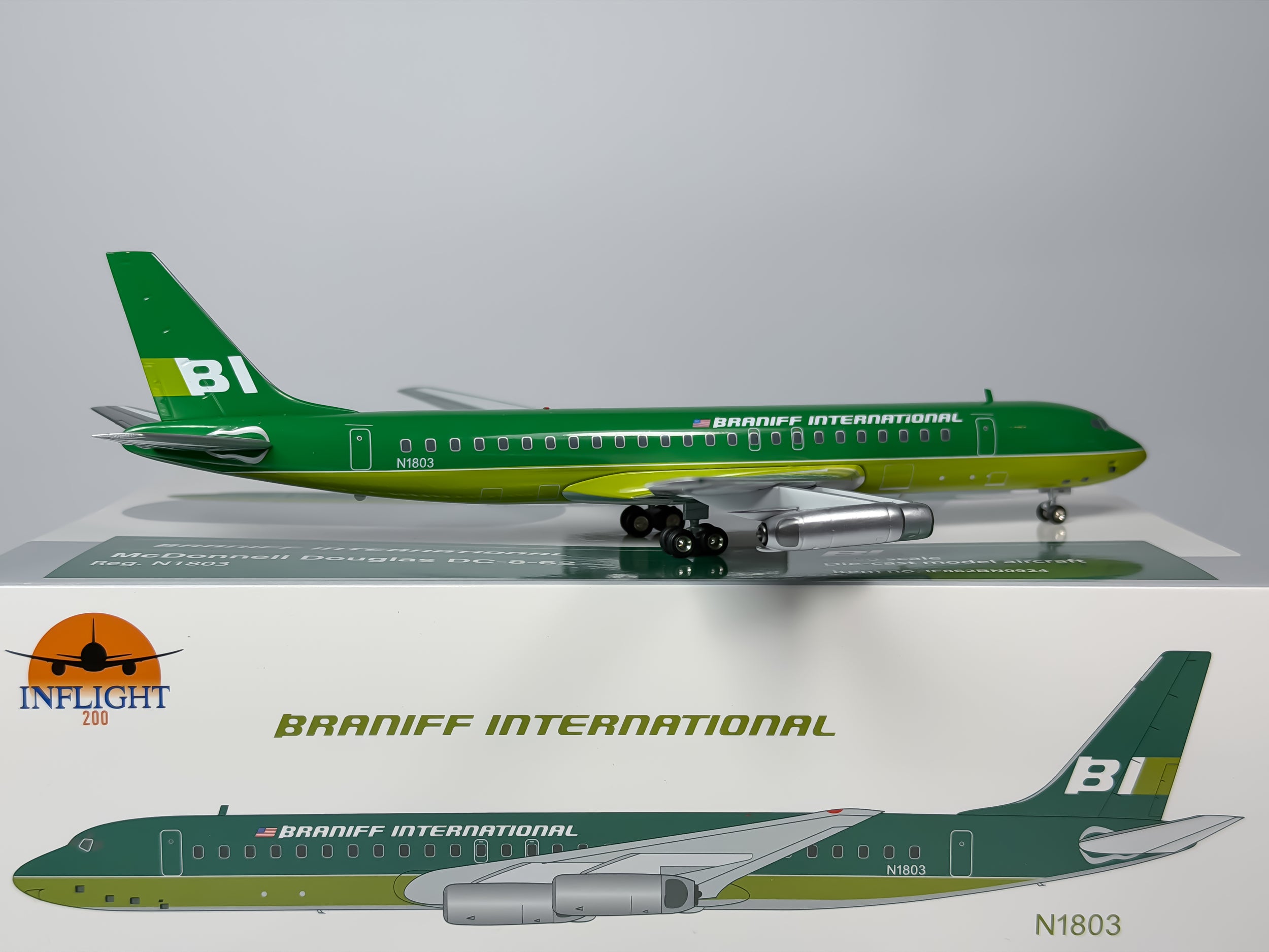Braniff International Douglas DC-8-62 1:200 Inflight200 N1803 (IF862BN0924)