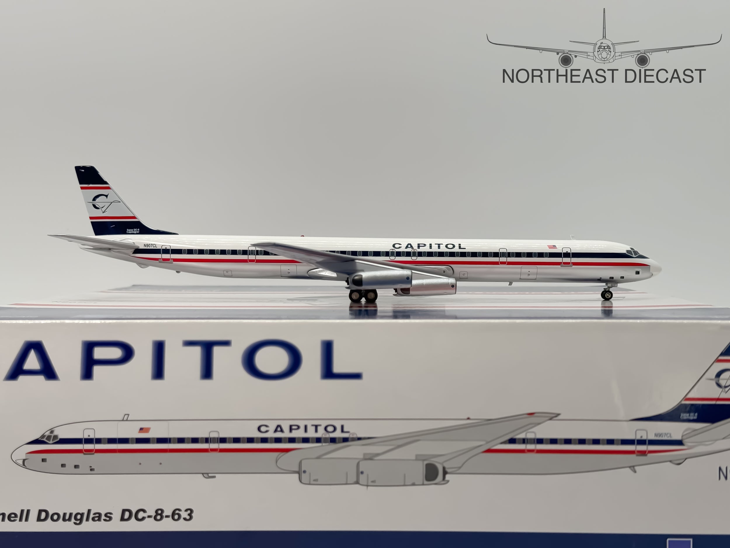 Capital Airways Douglas DC-8-63 1:200 Inflight200 N907CL (IF863017)