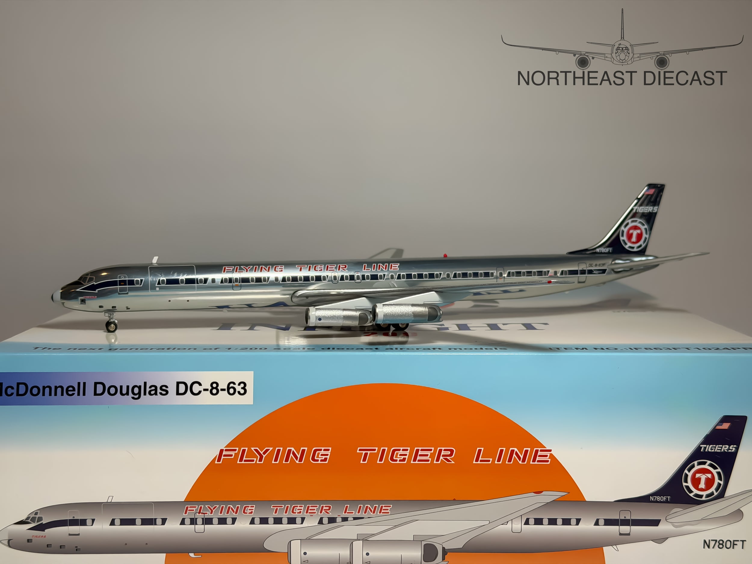 Flying Tigers Douglas DC-8-63F 1:200 Inflight200 N780FT (IF863FT1024PR)