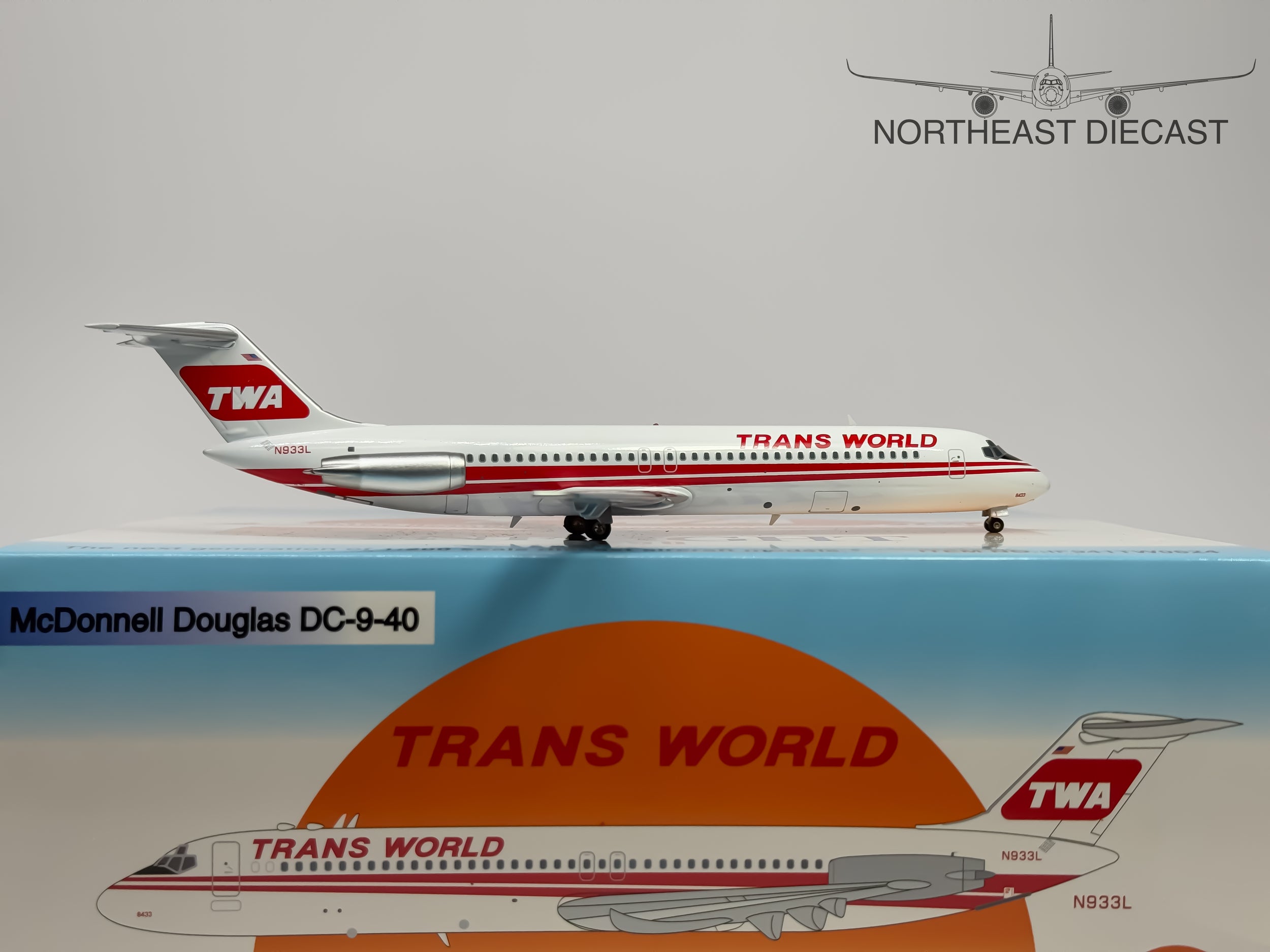 TWA Trans World Airlines Douglas DC-9-40 1:200 Inflight200 N933L (IF941TW0624)