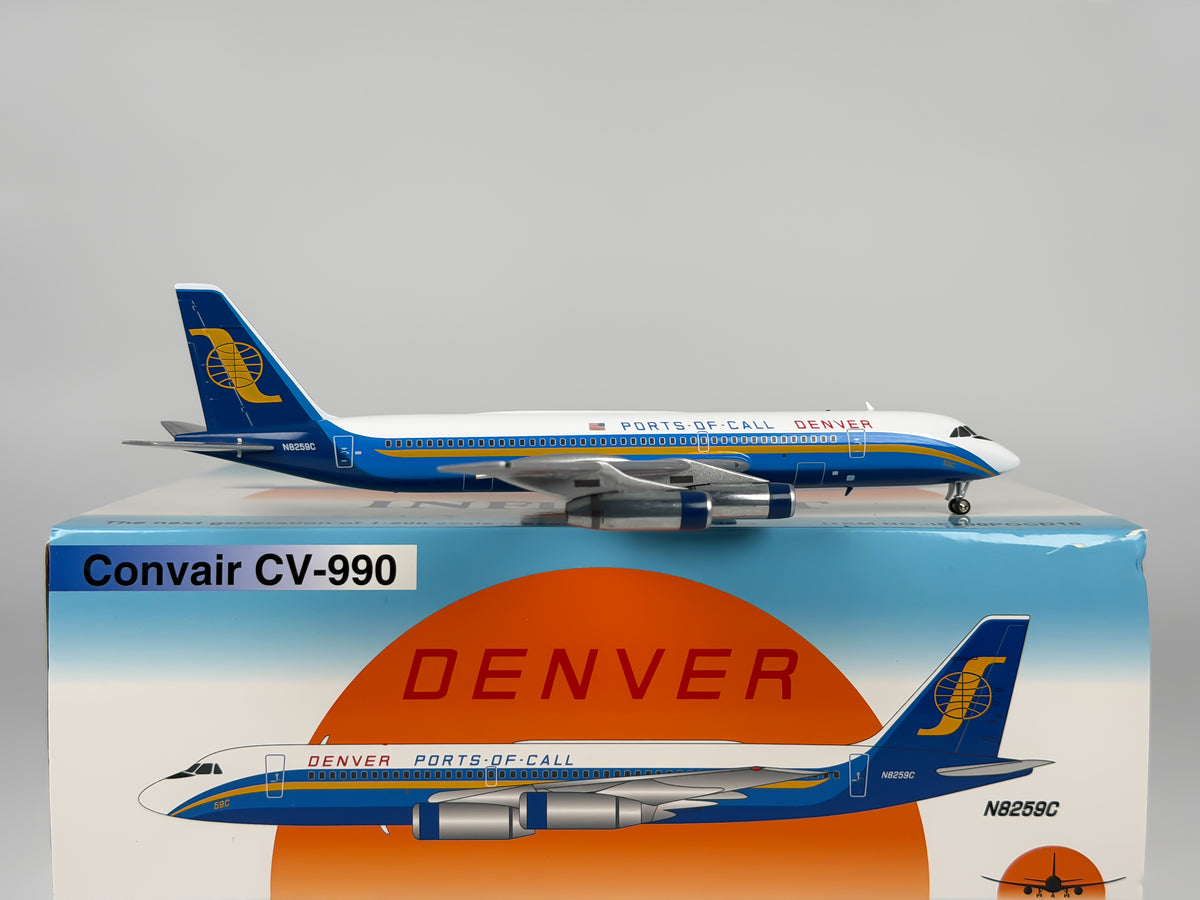 Denver Ports of Call Convair CV-990 1:200 InFlight200 N8259C (IF990POCD10)