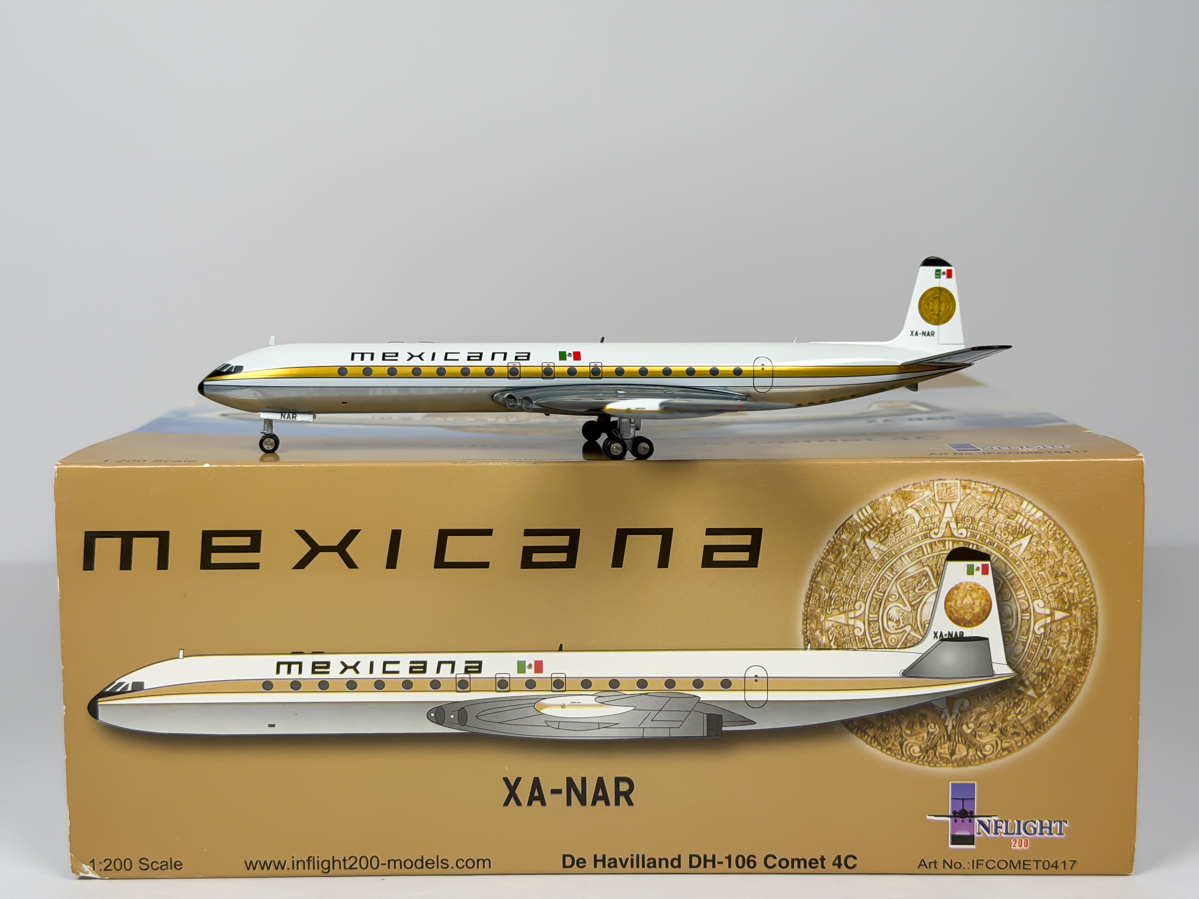 Mexicana De Havilland DH-106 Comet 1:200 Inflight200 XA-NAR (IFCOMET0417)