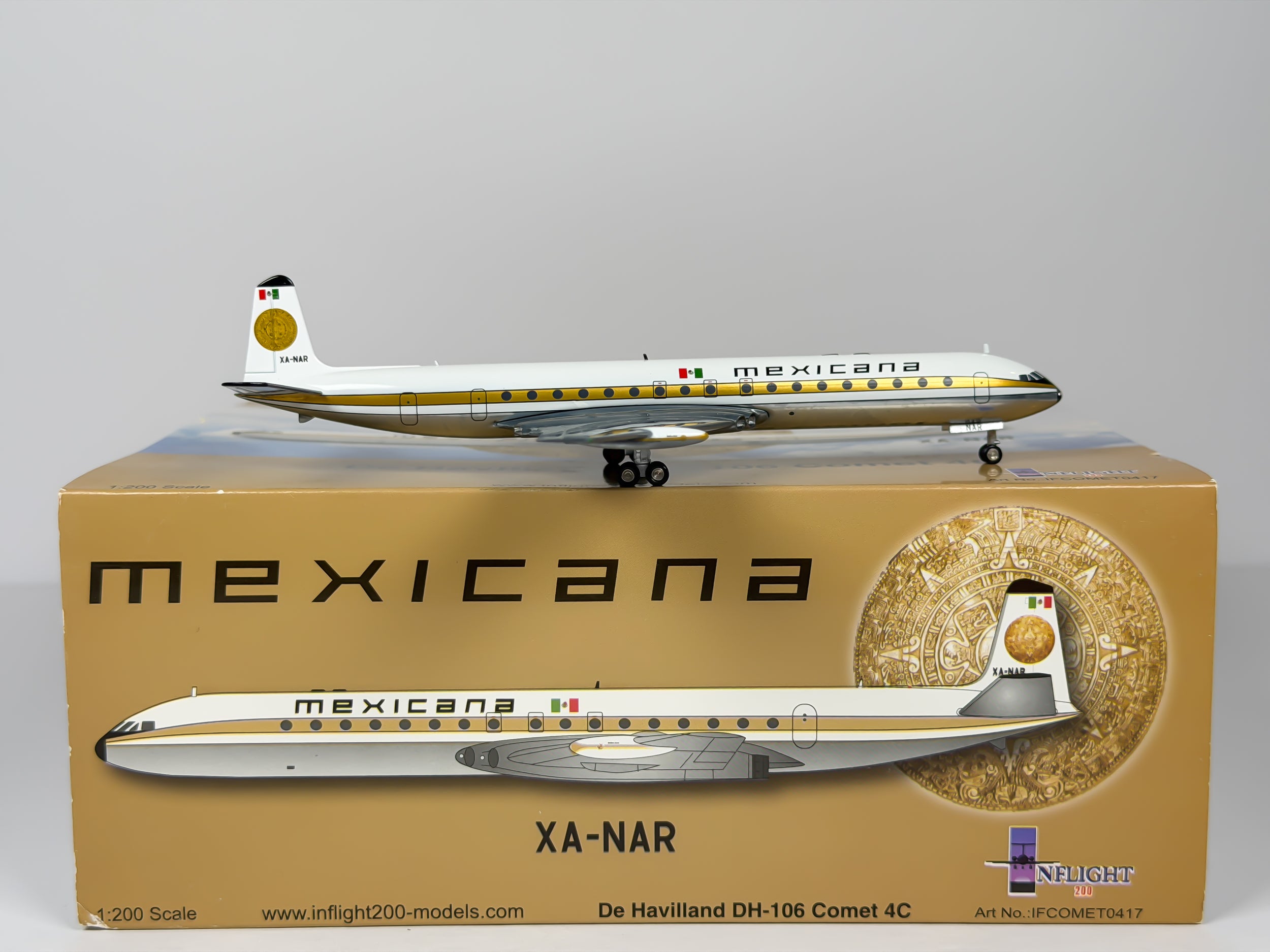 Mexicana De Havilland DH-106 Comet 1:200 Inflight200 XA-NAR (IFCOMET0417)